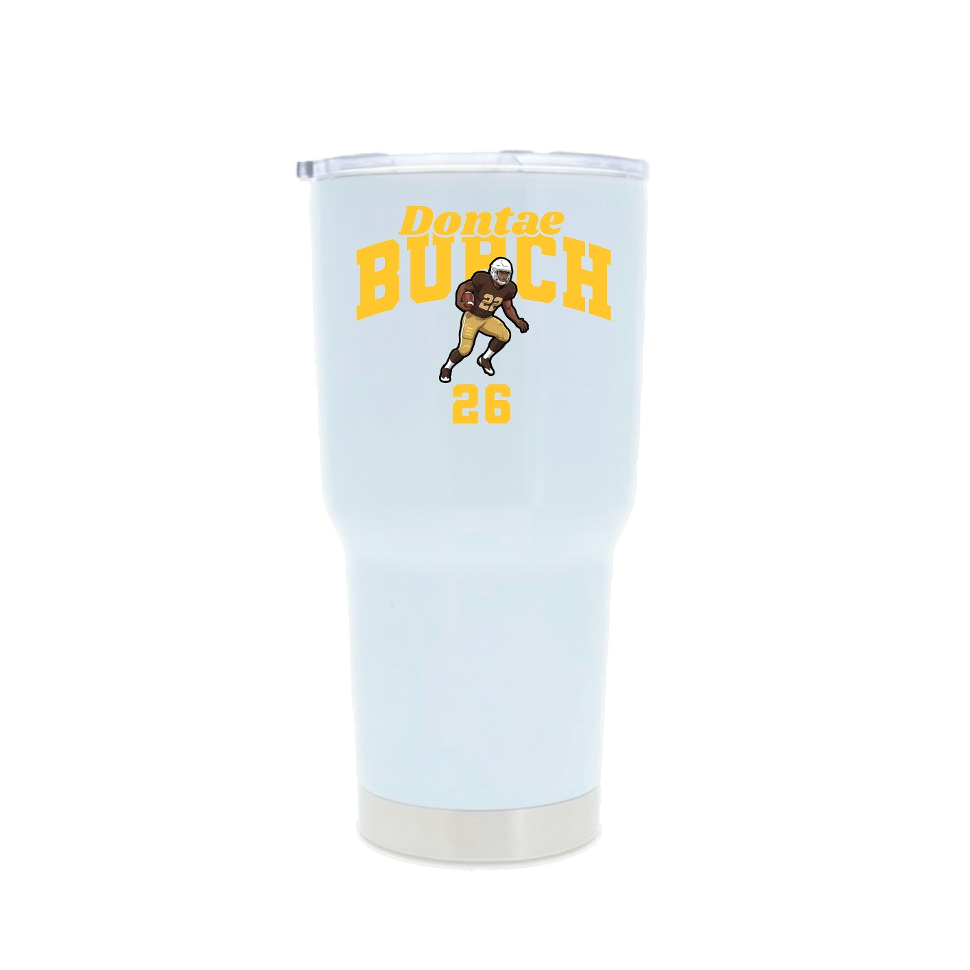 30oz Stainless Steel Tumbler — Signature Arch in White
