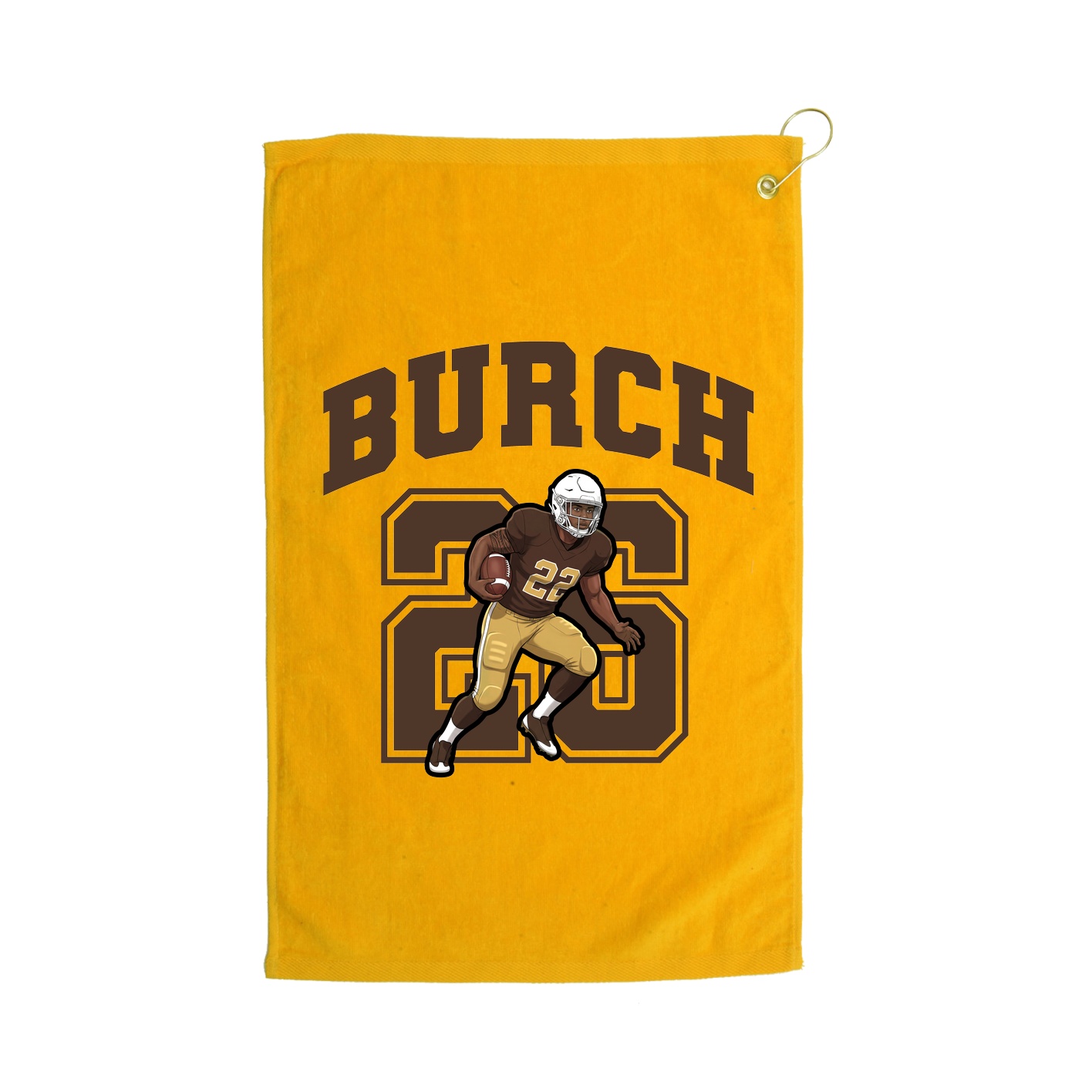 Golf Towel — Number in Gold