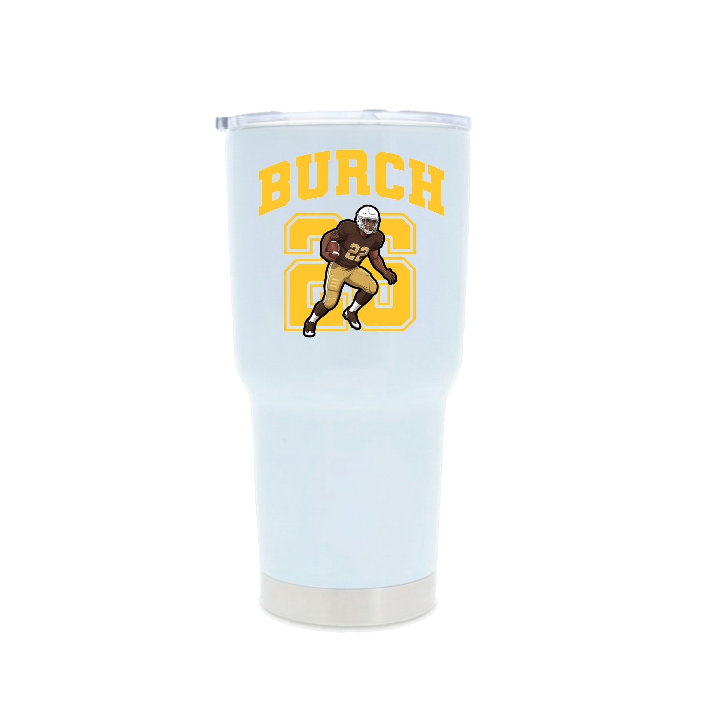 30oz Stainless Steel Tumbler — Number in White