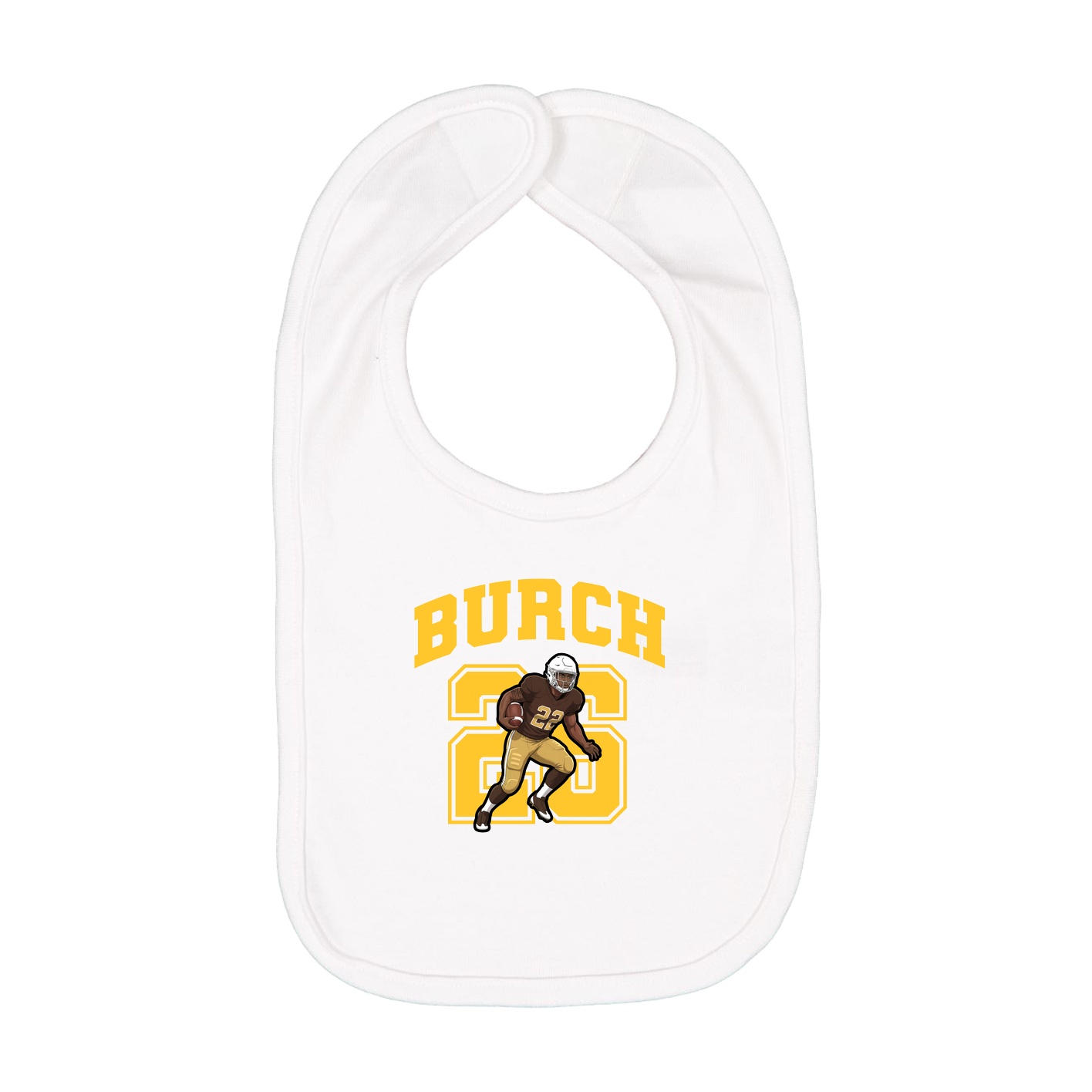 Infant Bib — Number in White
