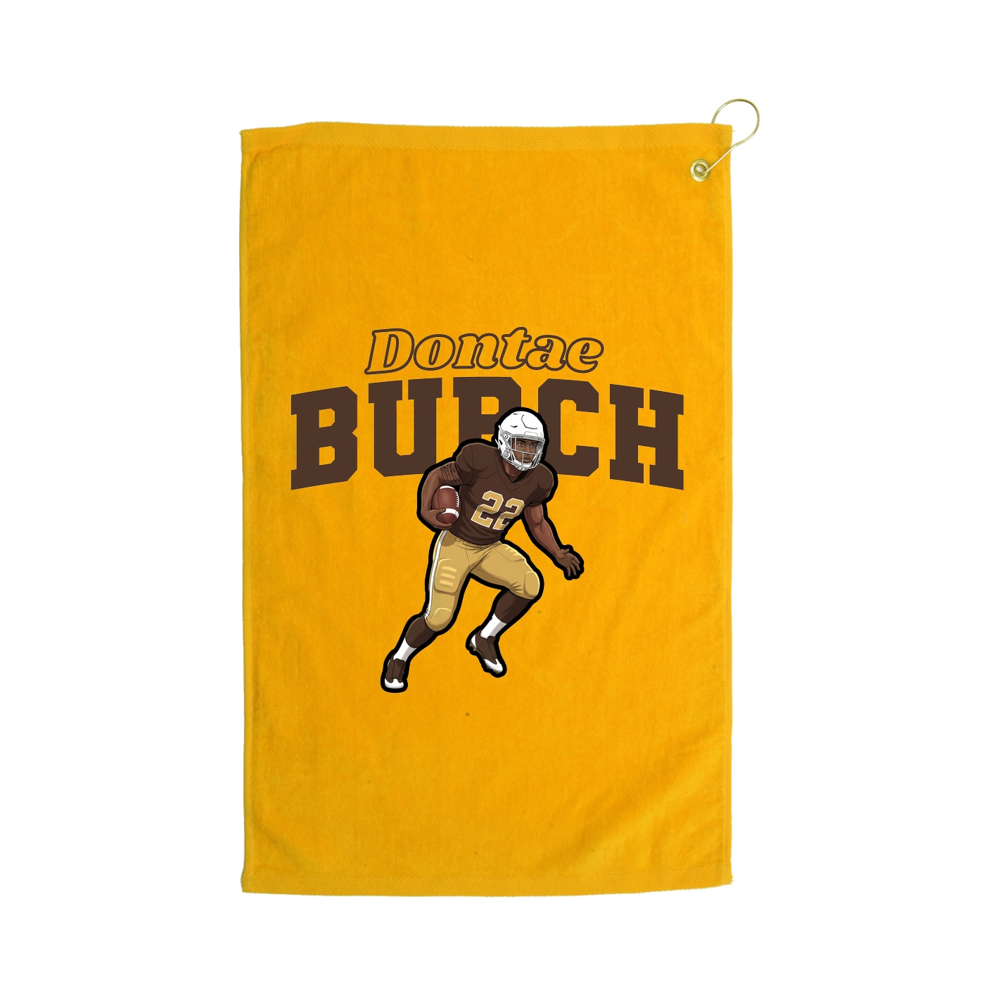 Golf Towel — Name Arch in Gold