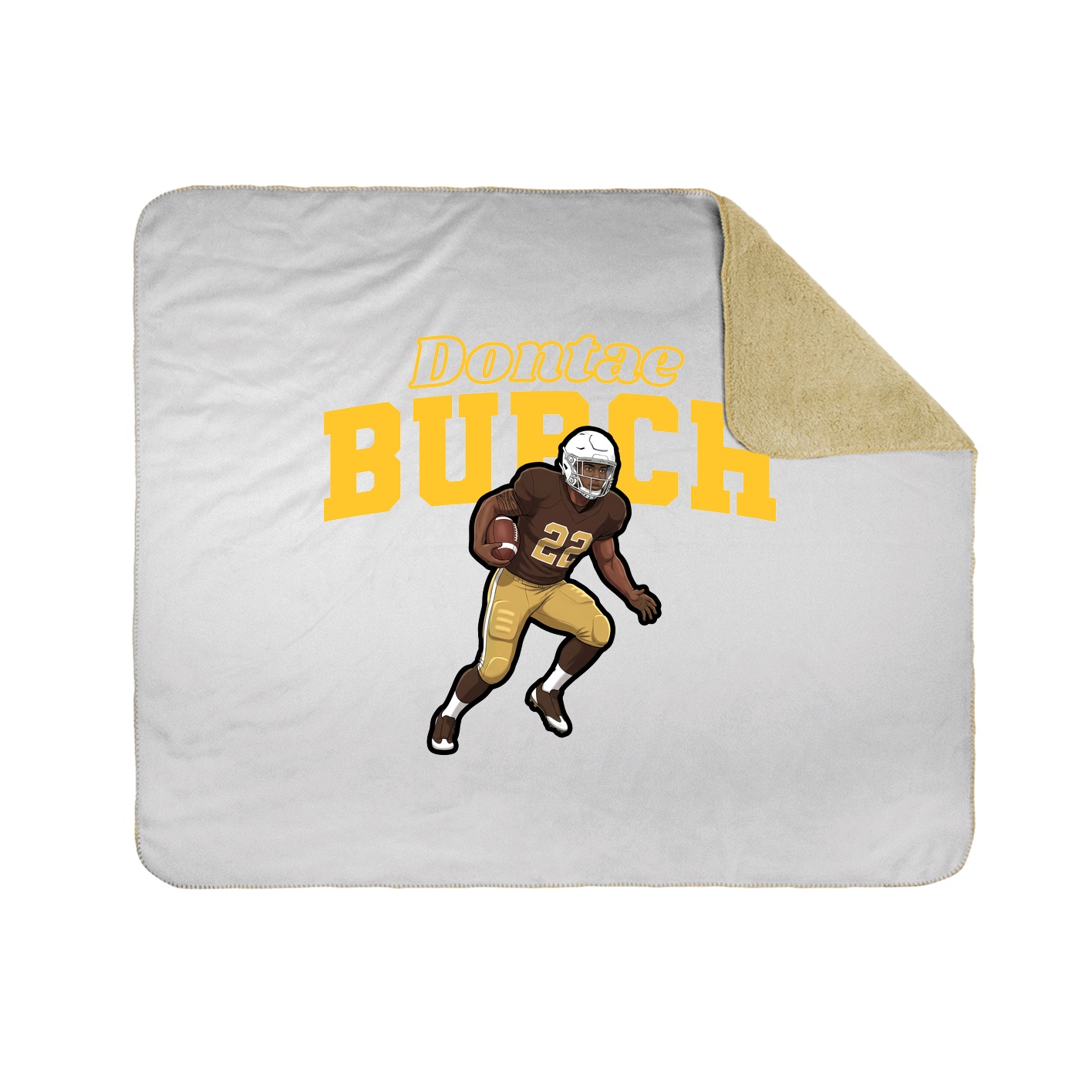 Throw Blanket — Name Arch in White