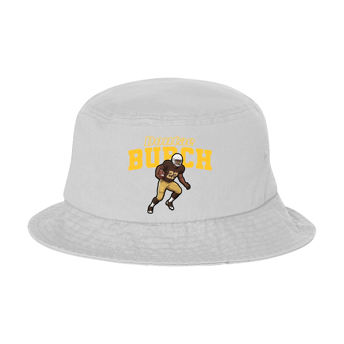 Bucket Cap — Name Arch in White