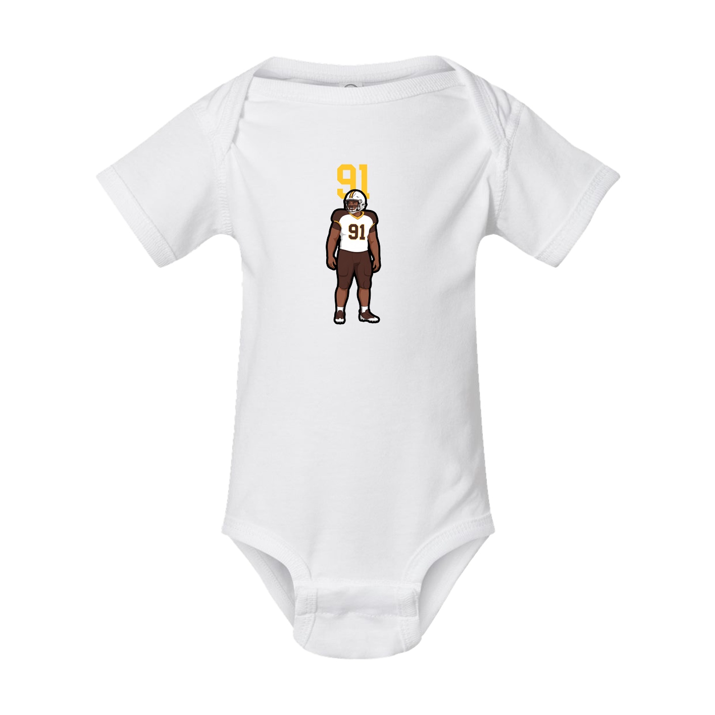 Baby Onesie — Number Top in White