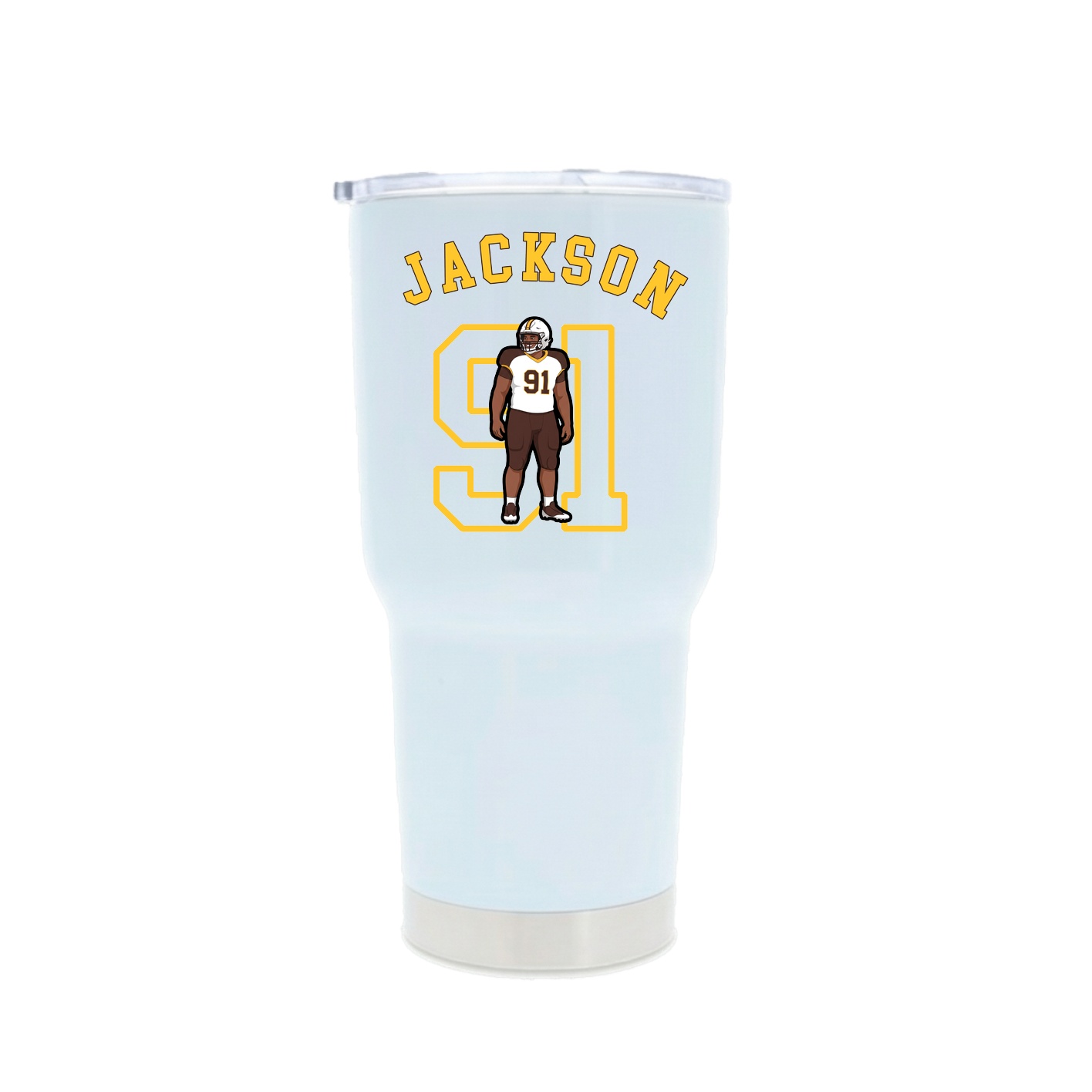 30oz Stainless Steel Tumbler — Shirsey Arch in White