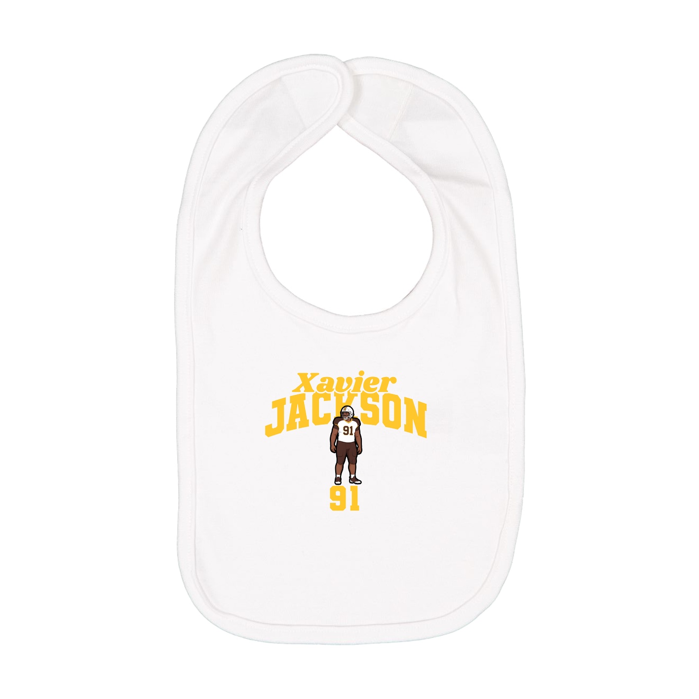Infant Bib — Signature Arch in White