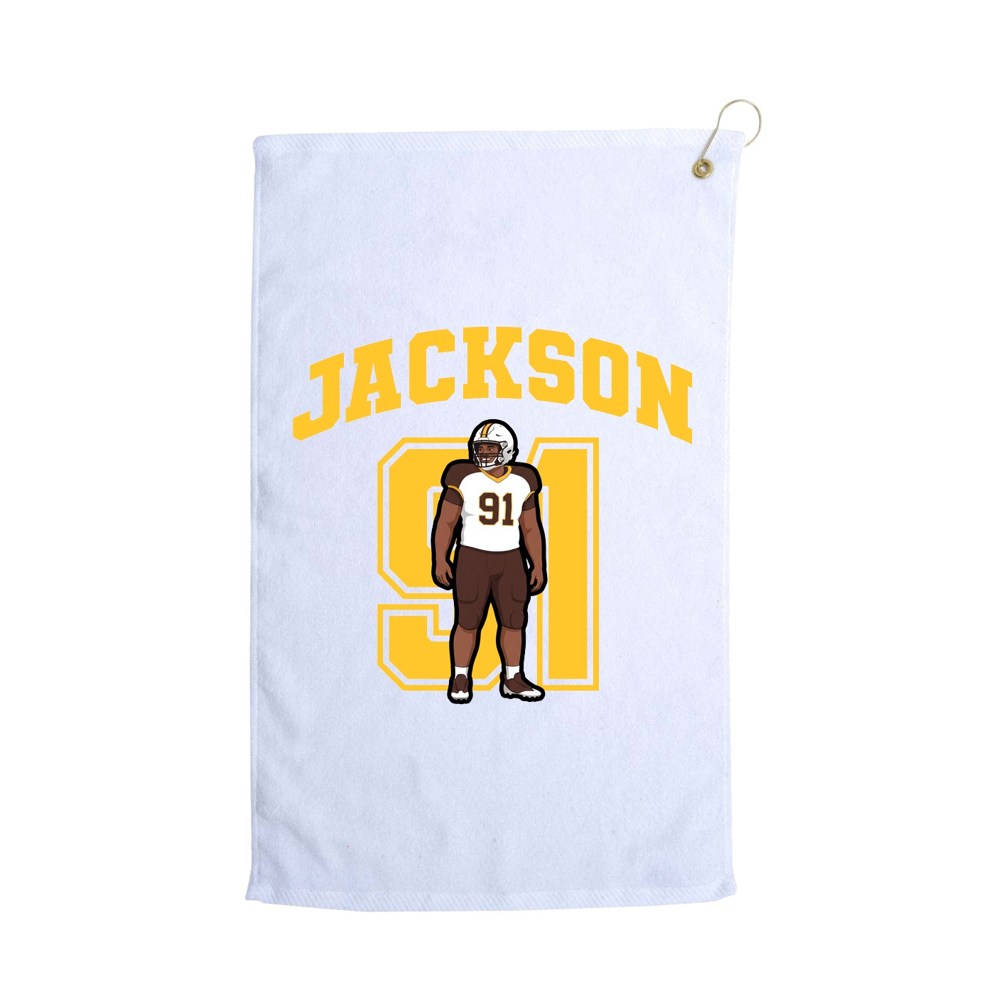 Golf Towel — Number in White