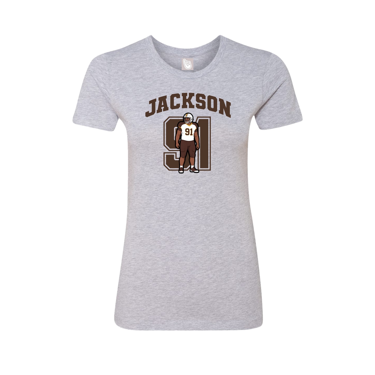 Fitted Women's Tee — Number in Grey