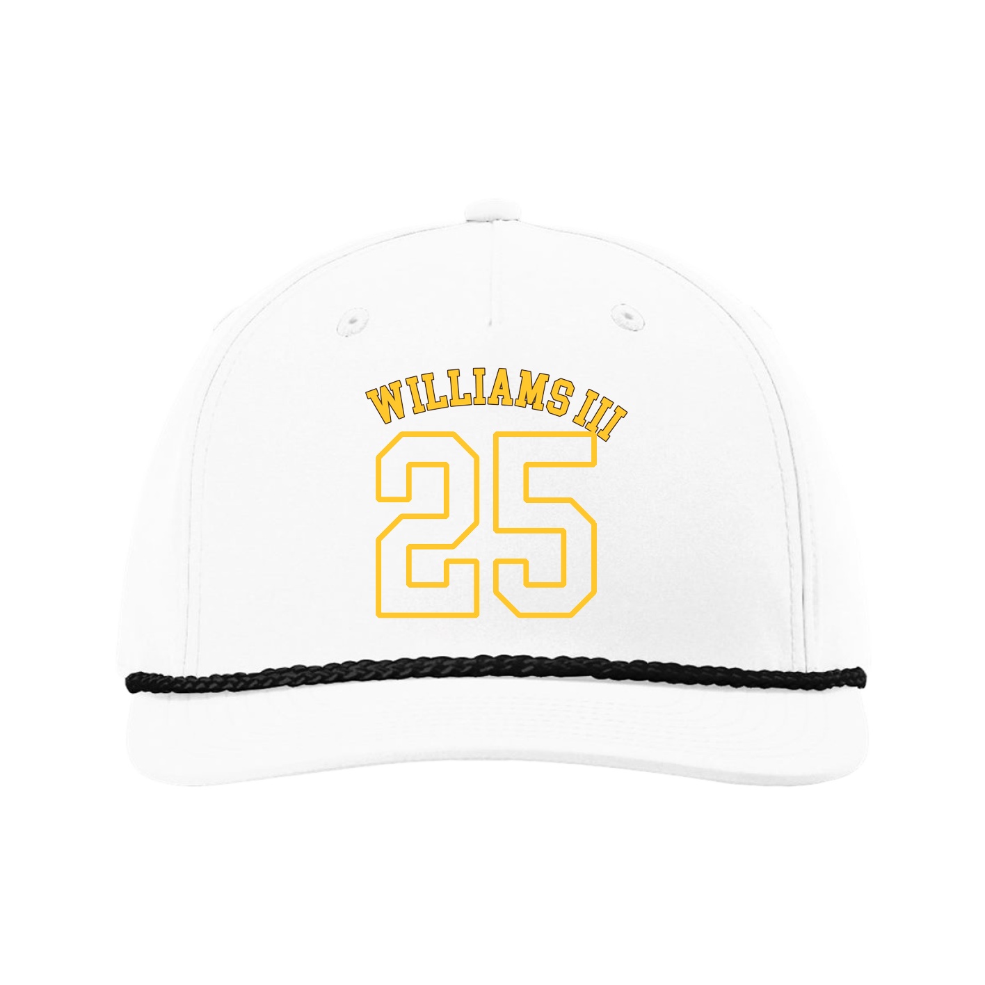 Five-Panel Classic Rope Cap — Shirsey Arch in White