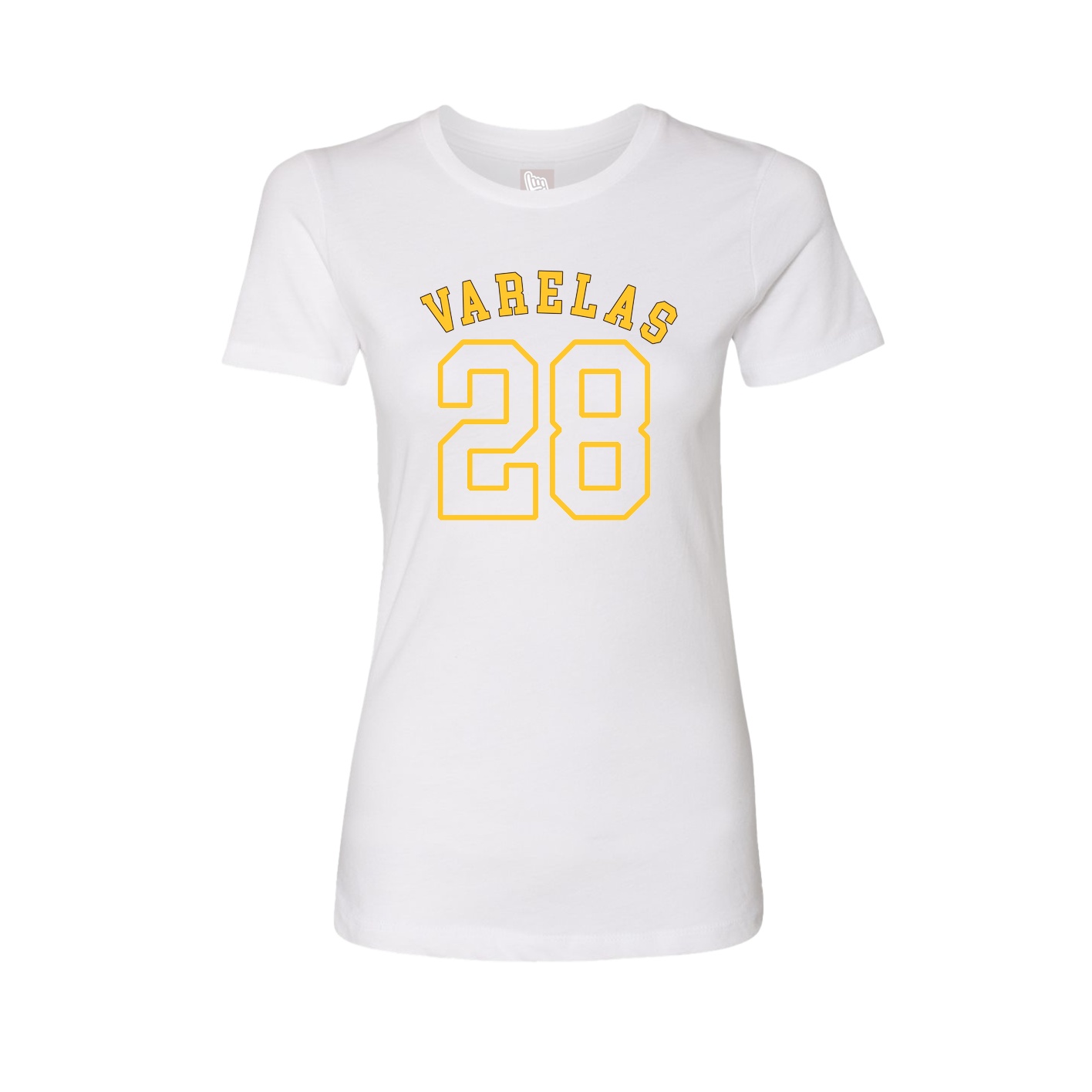 Fitted Women's Tee — Shirsey Arch in White