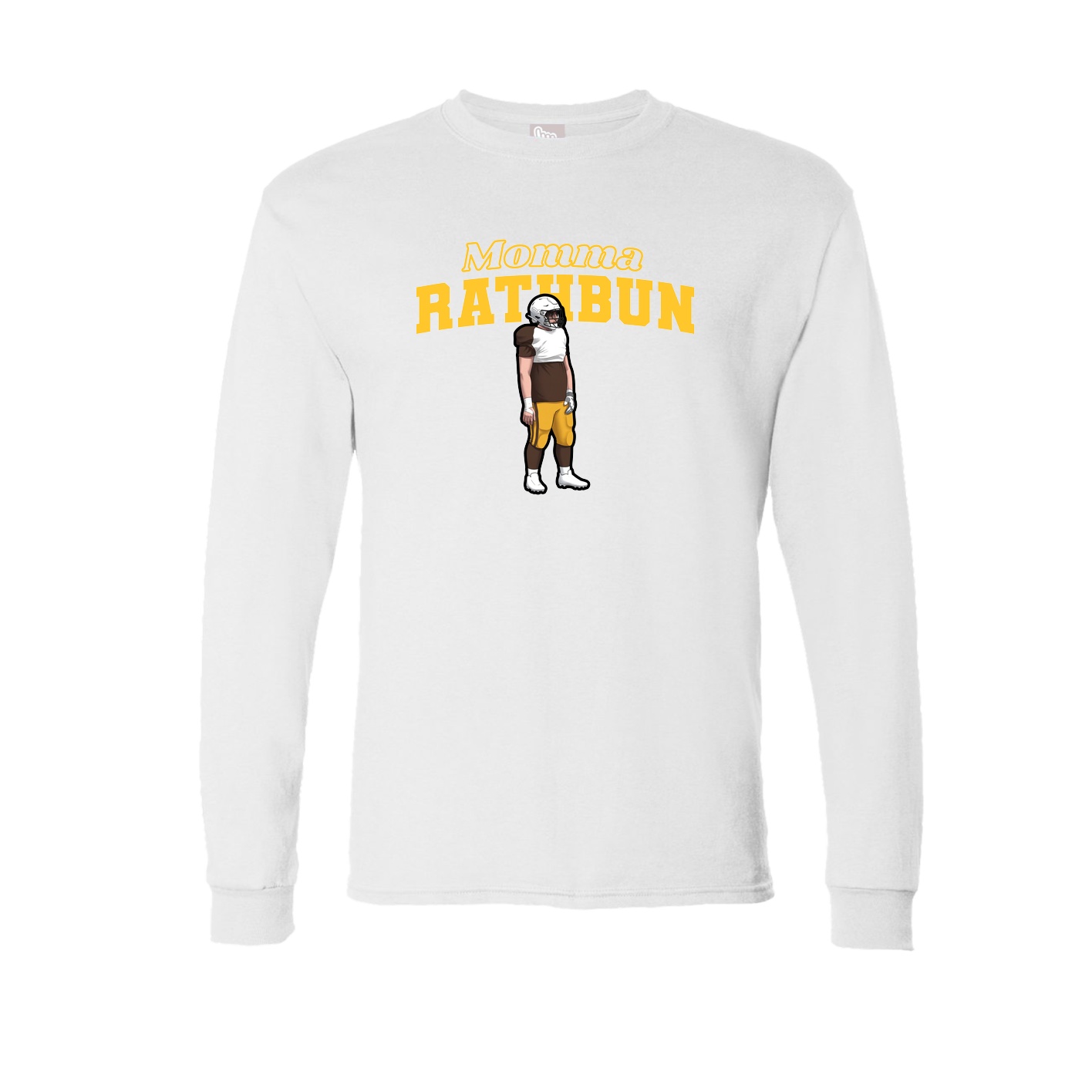 Long Sleeve Tee — Mothers Day Block in White