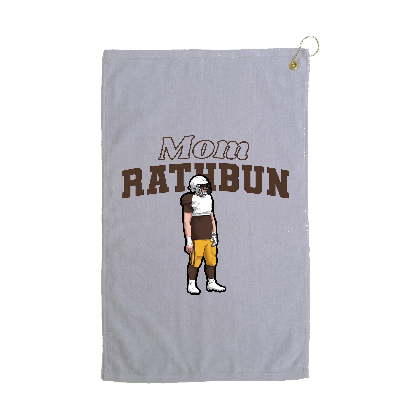 Golf Towel — Mothers Day Block in Grey