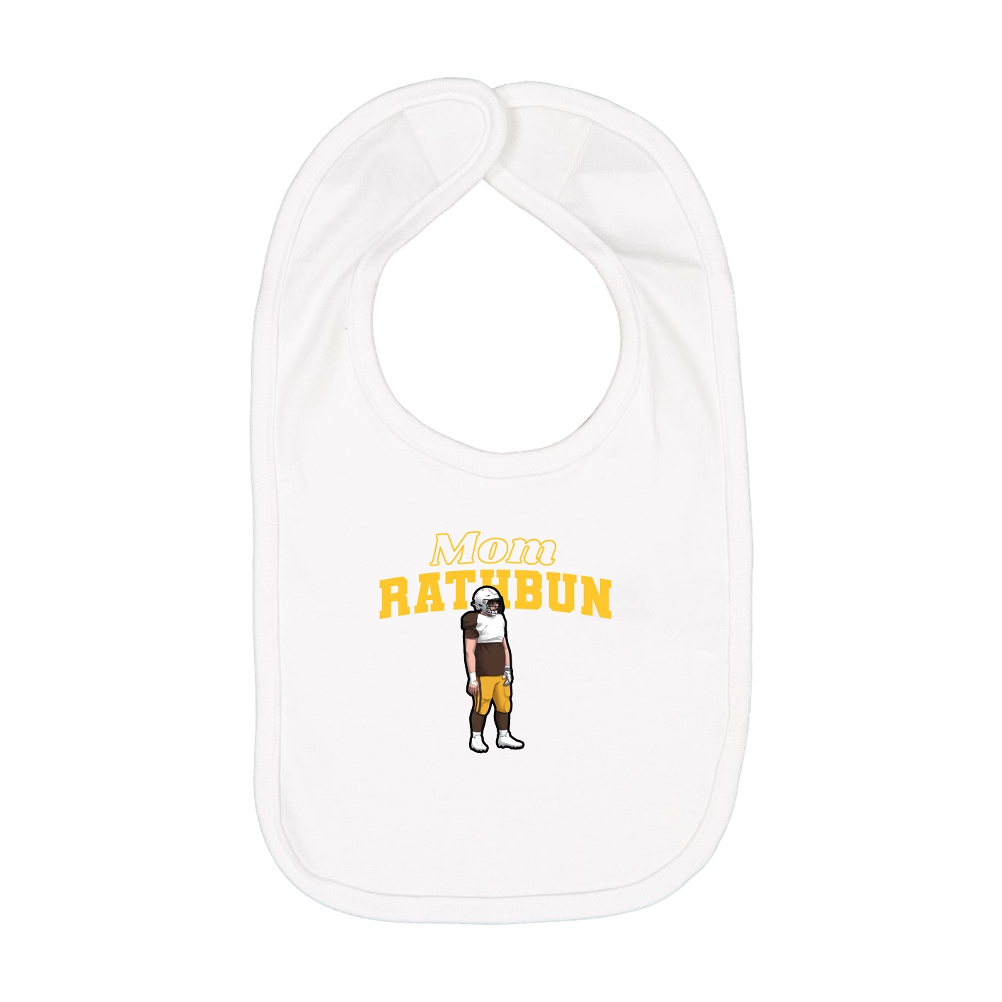 Infant Bib — Mothers Day Block in White