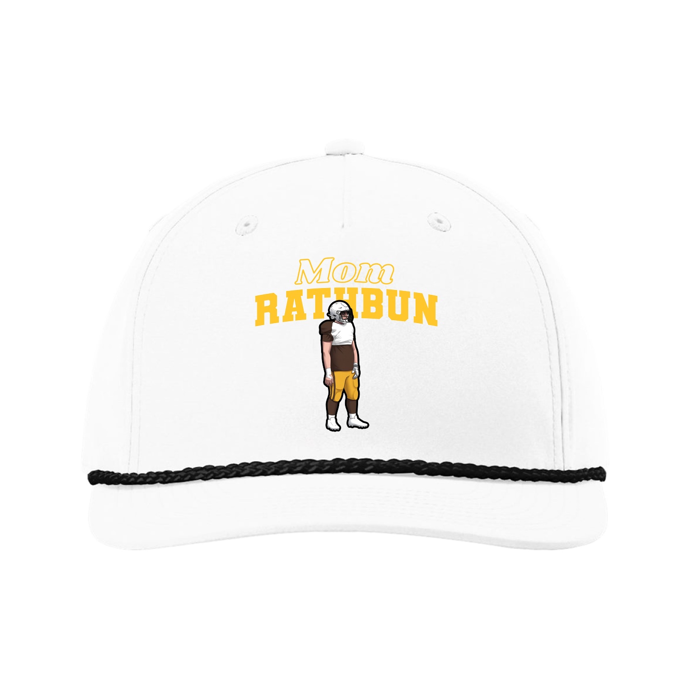 Five-Panel Classic Rope Cap — Mothers Day Block in White