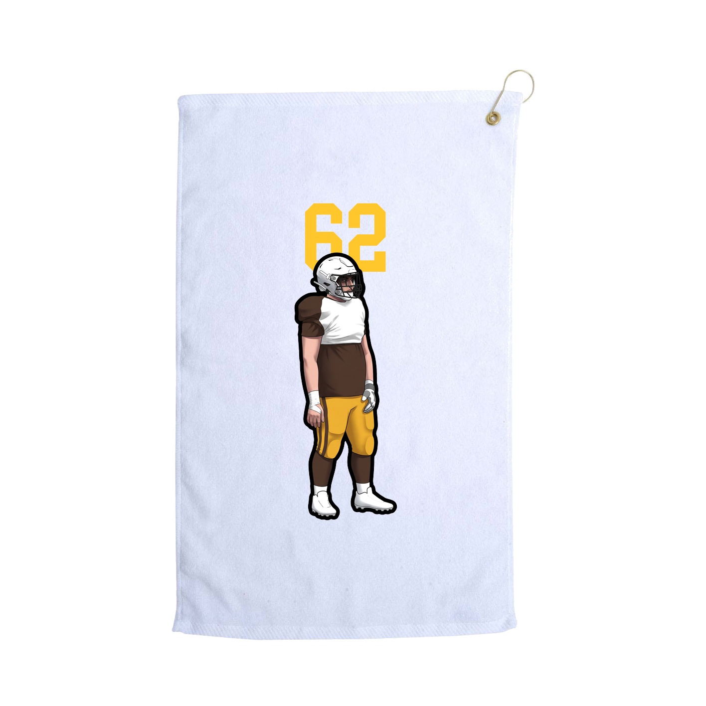 Golf Towel — Number Top in White