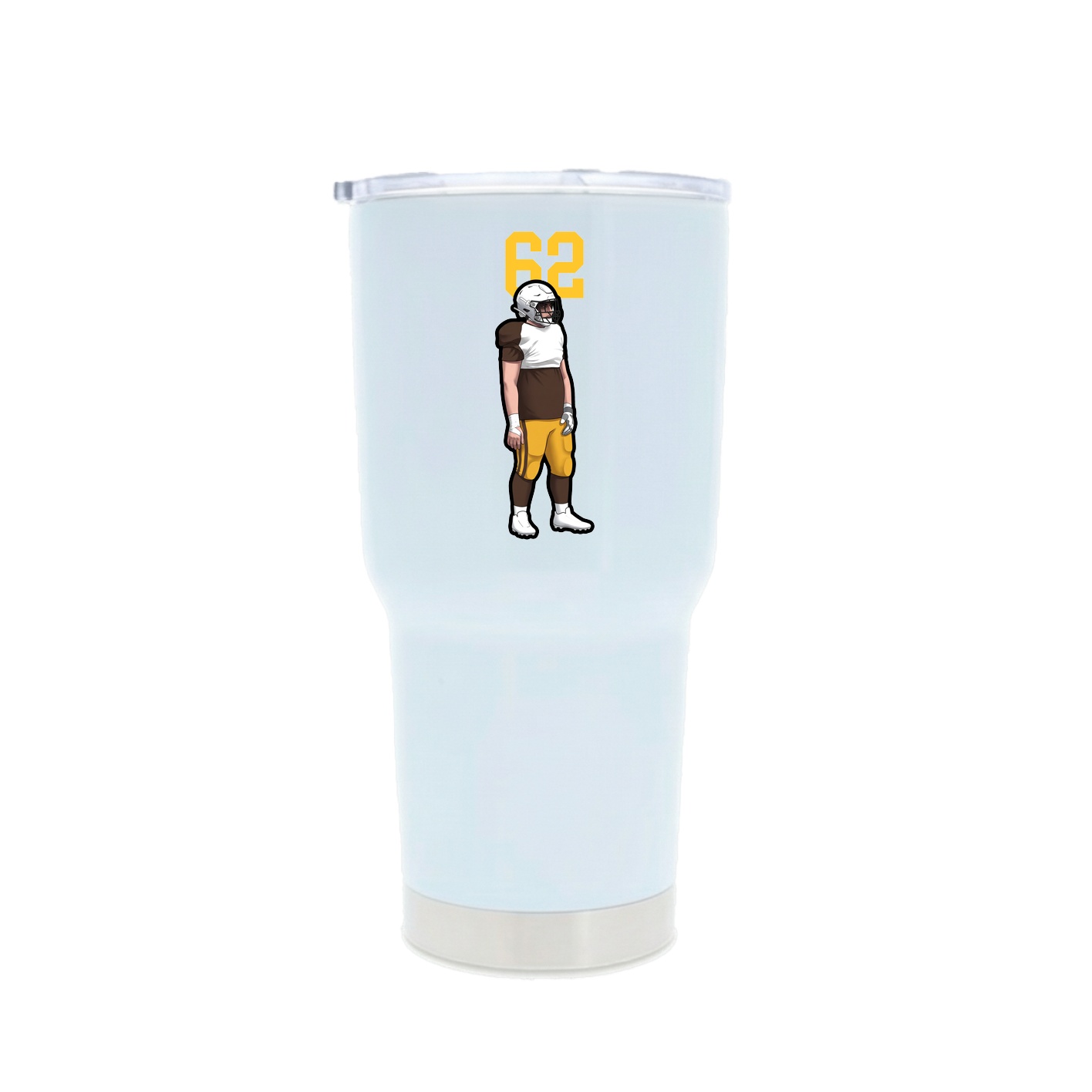 30oz Stainless Steel Tumbler — Number Top in White