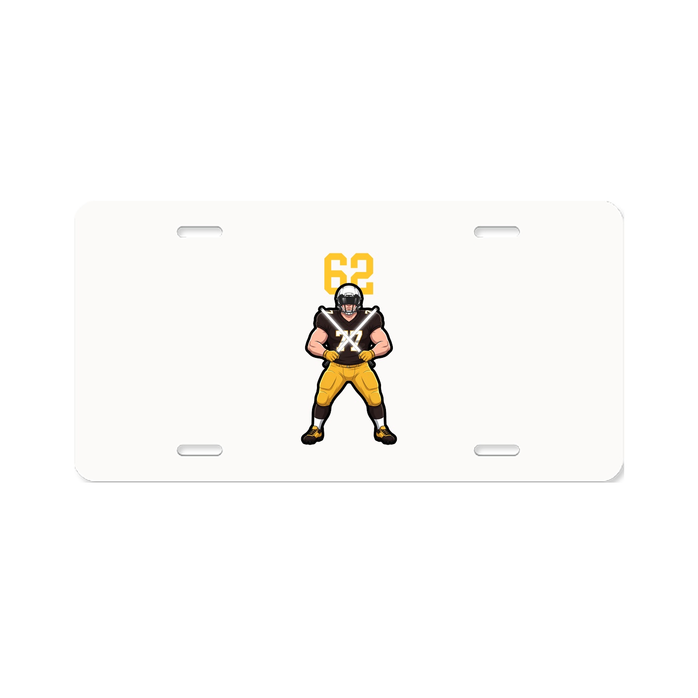 License Plate — Number Top in Classic