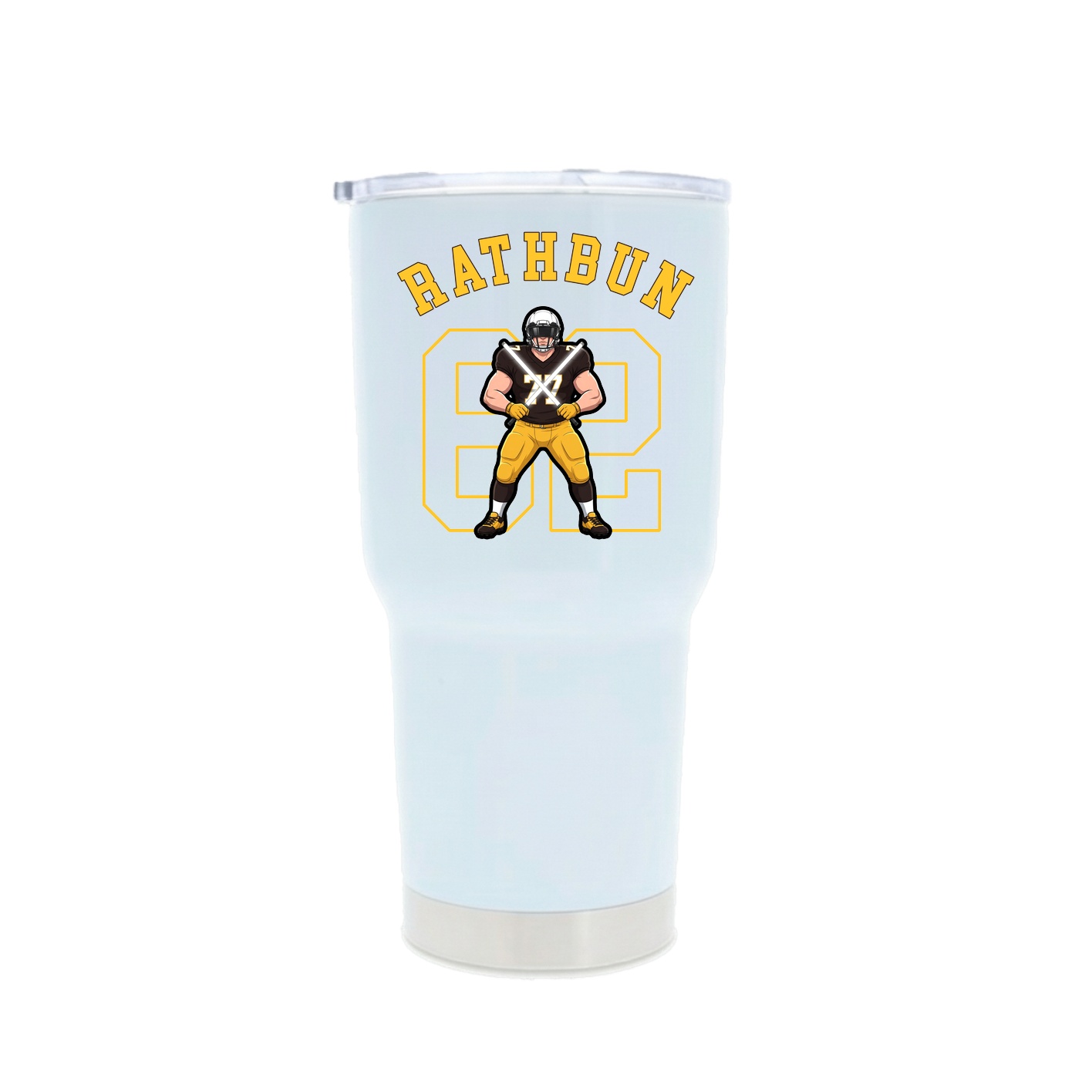 30oz Stainless Steel Tumbler — Shirsey Arch in White