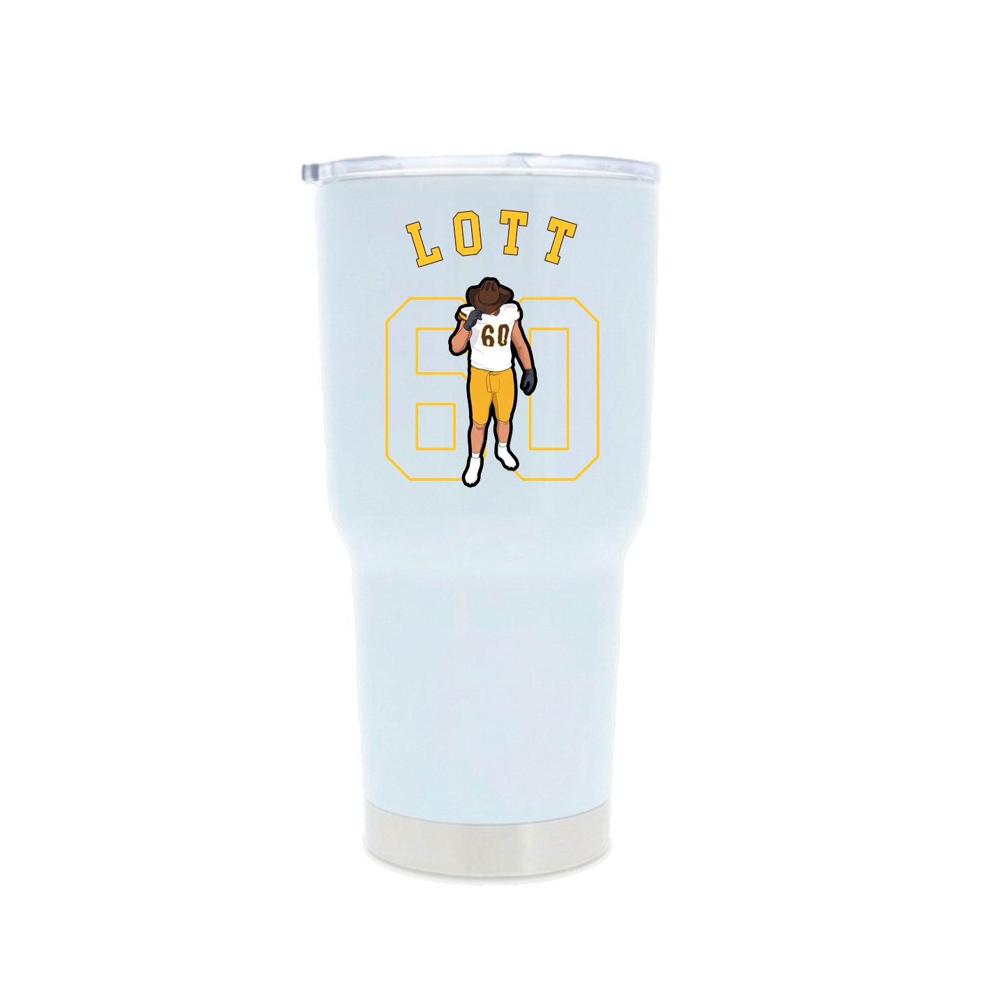 30oz Stainless Steel Tumbler — Shirsey Arch in White