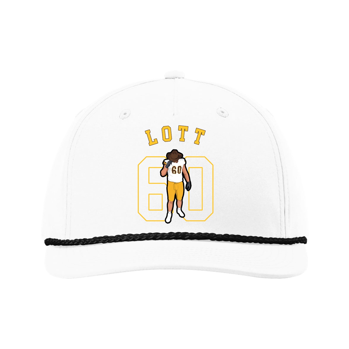 Five-Panel Classic Rope Cap — Shirsey Arch in White