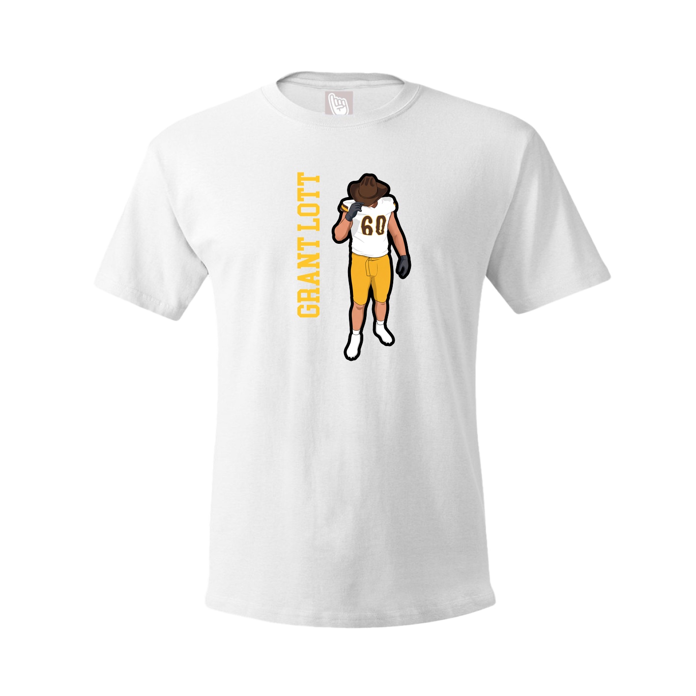 Youth Tee — Name Vertical in White