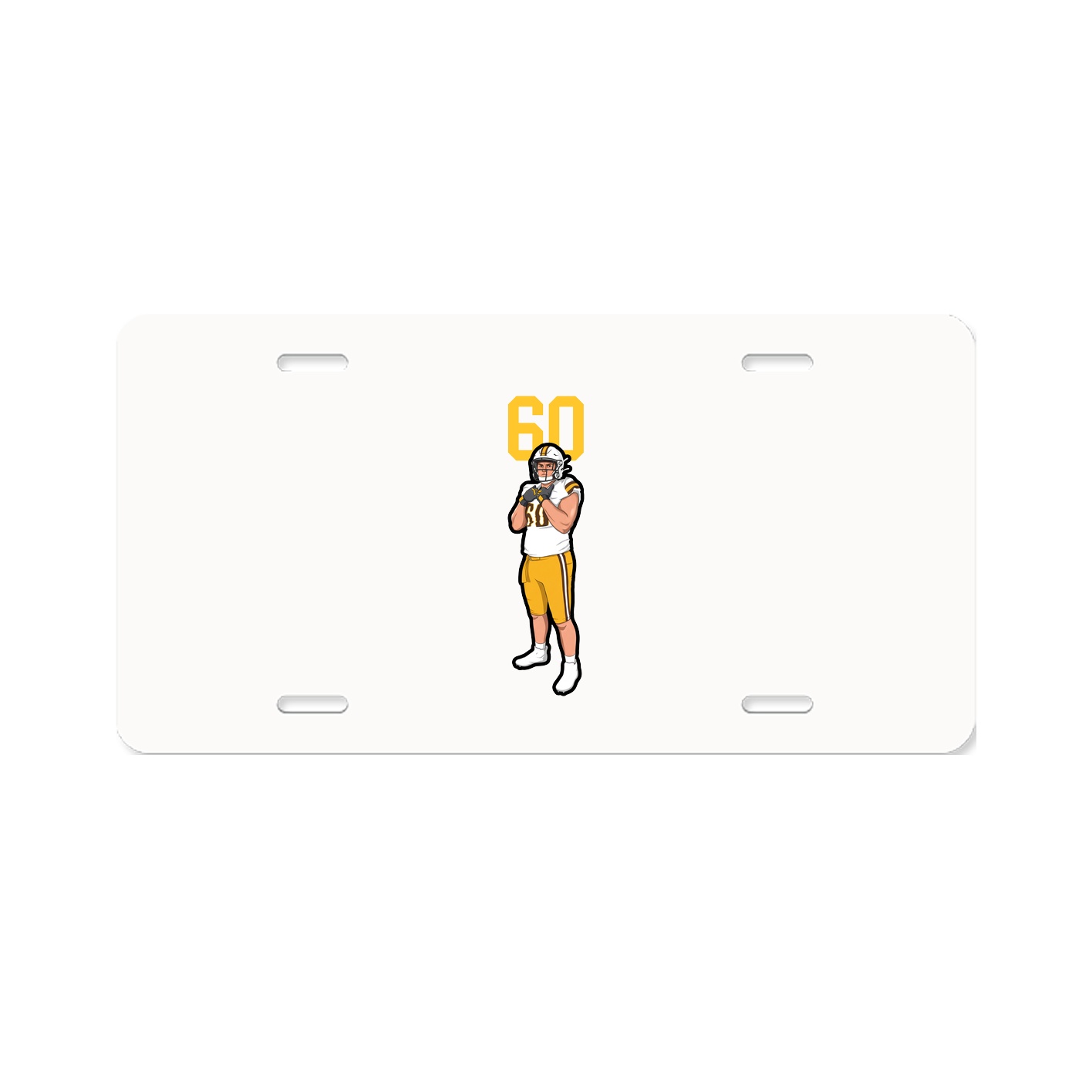 License Plate — Number Top in Classic
