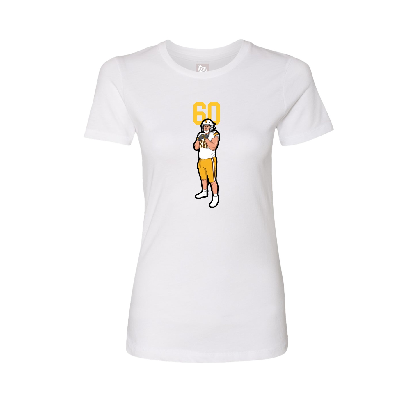 Fitted Women's Tee — Number Top in White