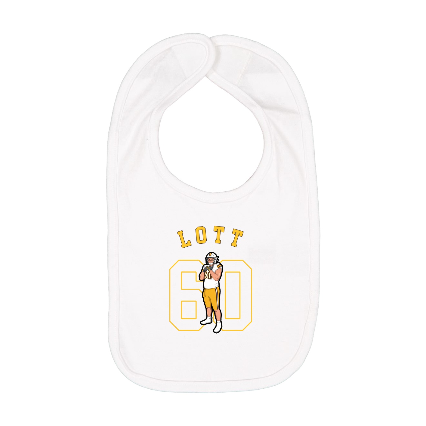 Infant Bib — Shirsey Arch in White