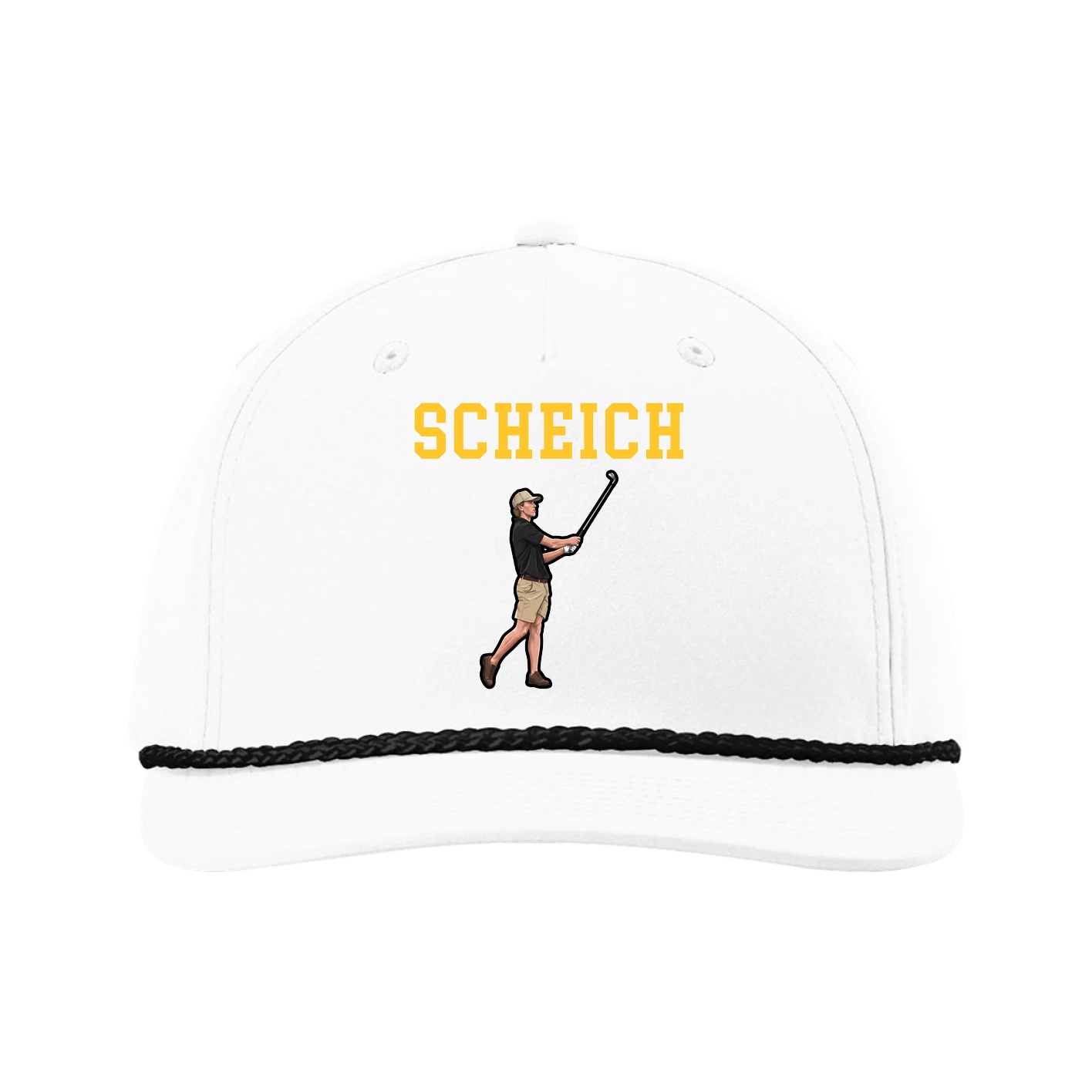 Five-Panel Classic Rope Cap — Shirsey in White