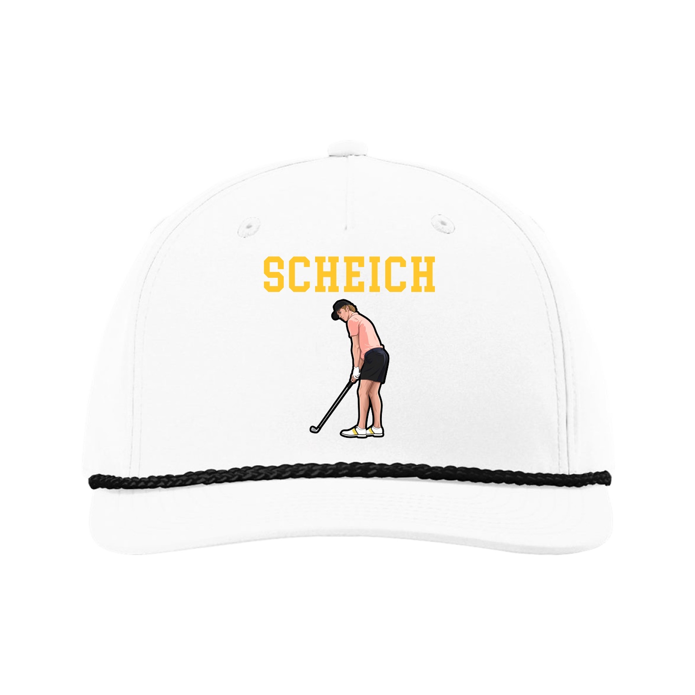 Five-Panel Classic Rope Cap — Shirsey in White