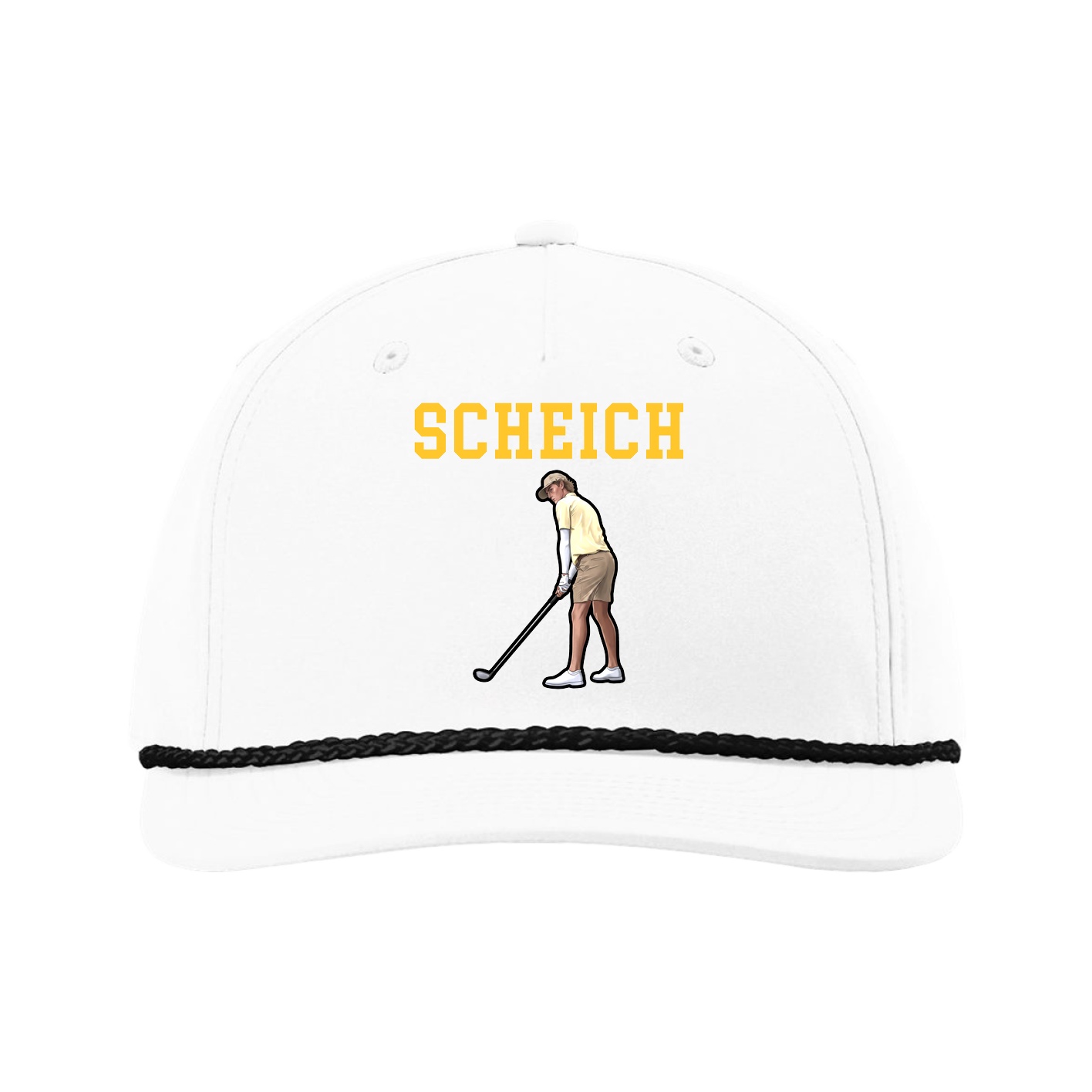 Five-Panel Classic Rope Cap — Shirsey in White