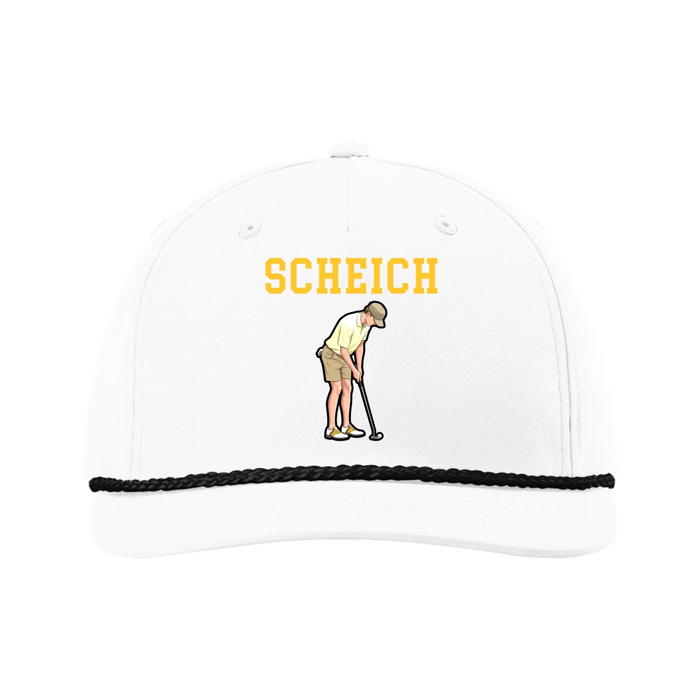 Five-Panel Classic Rope Cap — Shirsey in White