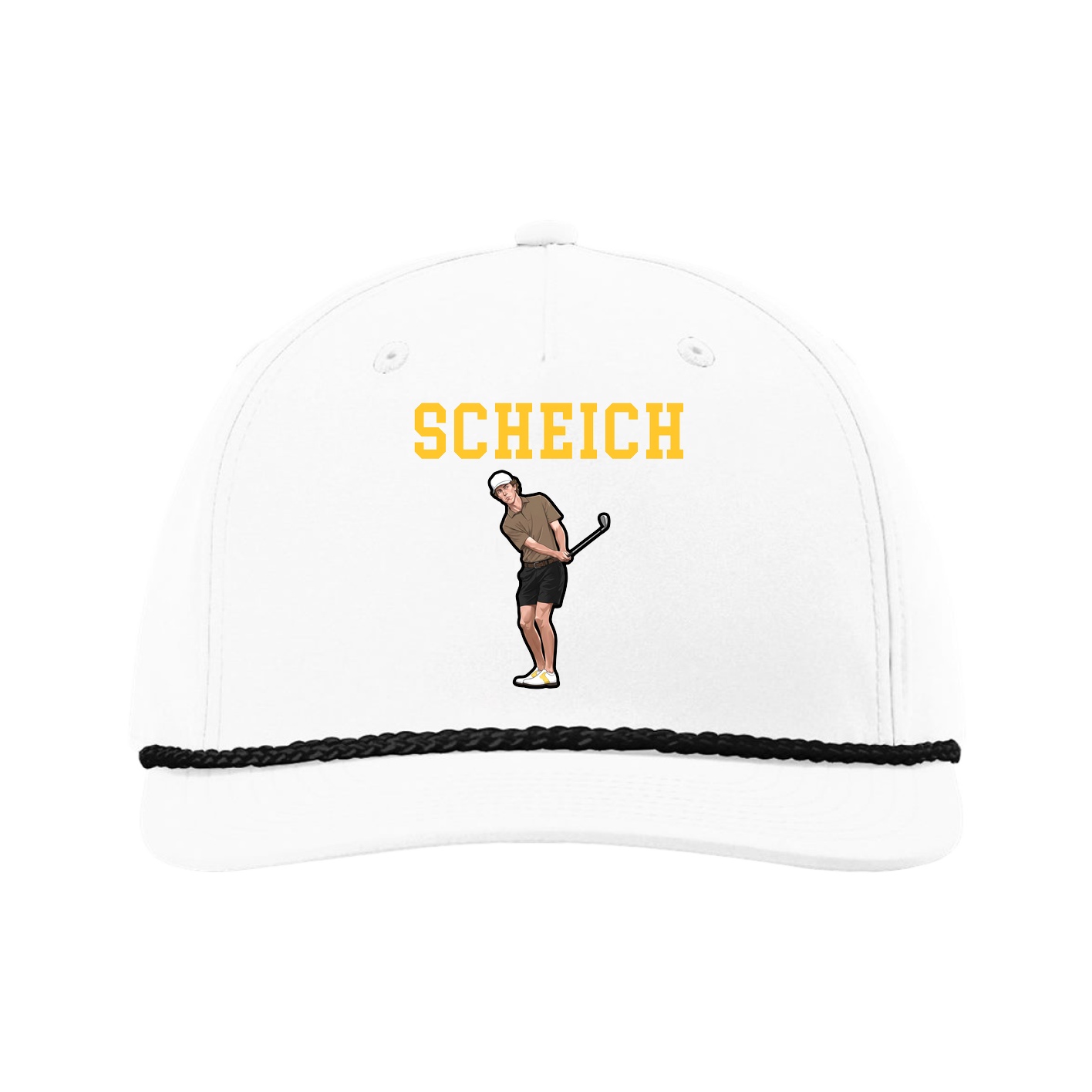 Five-Panel Classic Rope Cap — Shirsey in White