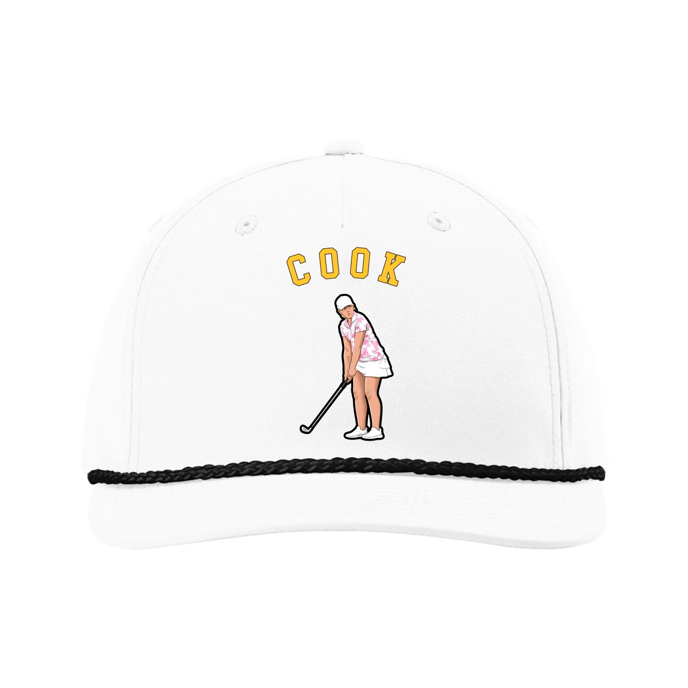 Five-Panel Classic Rope Cap — Shirsey Arch in White