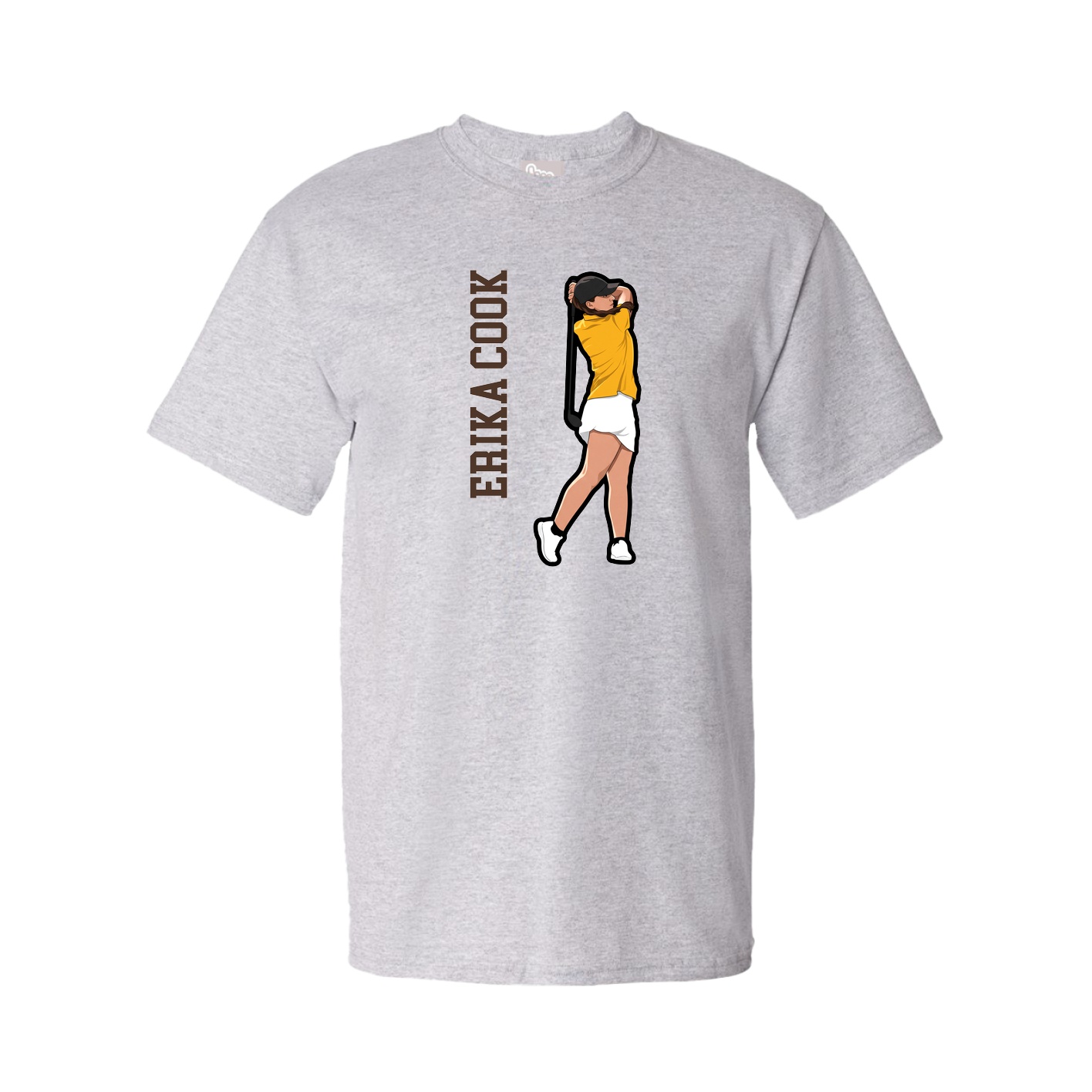 Tee — Name Vertical in Grey