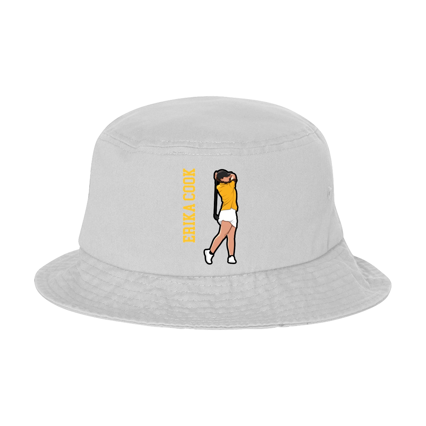 Bucket Cap — Name Vertical in White