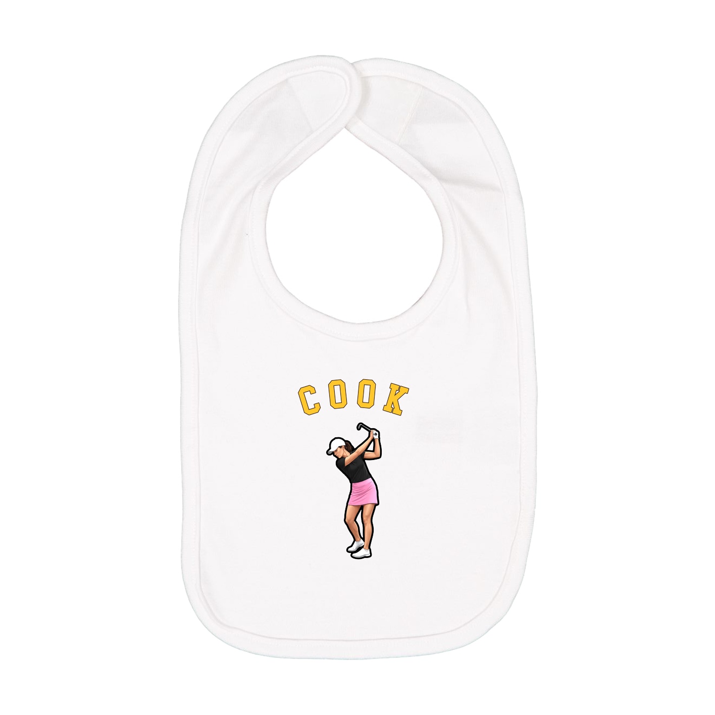 Infant Bib — Shirsey Arch in White