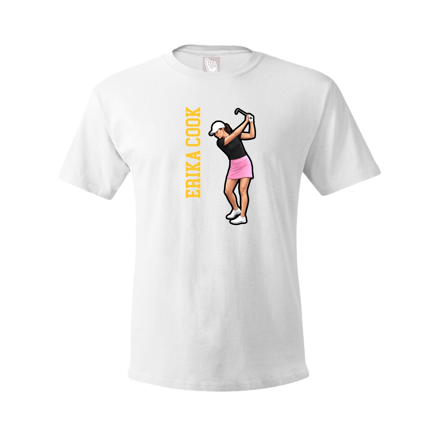 Youth Tee — Name Vertical in White