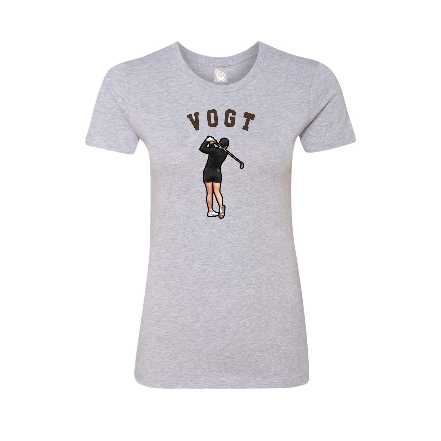 Fitted Women's Tee — Shirsey Arch in Grey