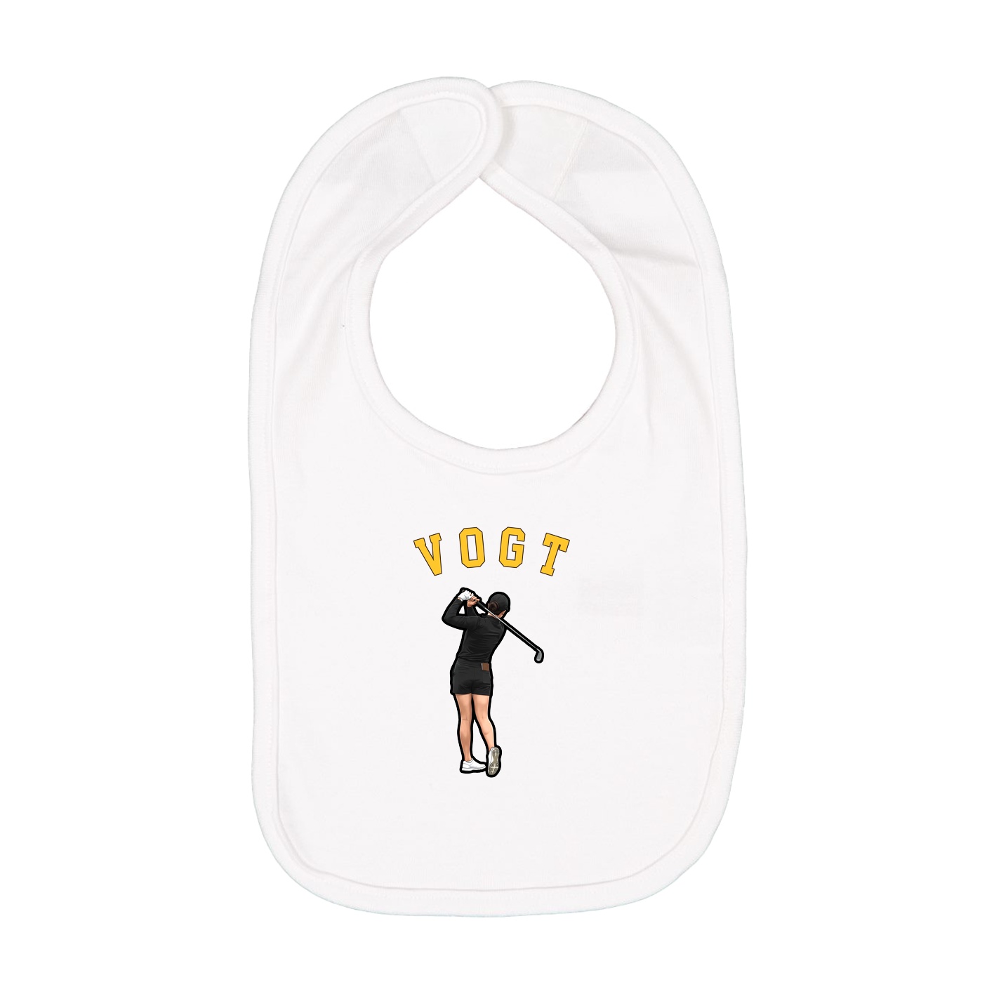 Infant Bib — Shirsey Arch in White