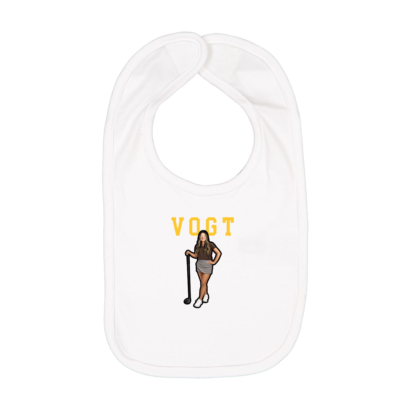 Infant Bib — Shirsey in White
