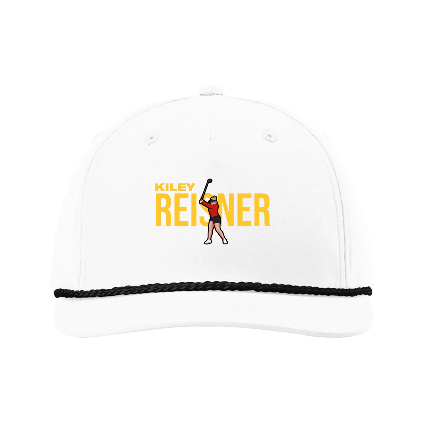 Five-Panel Classic Rope Cap — Player Name in White