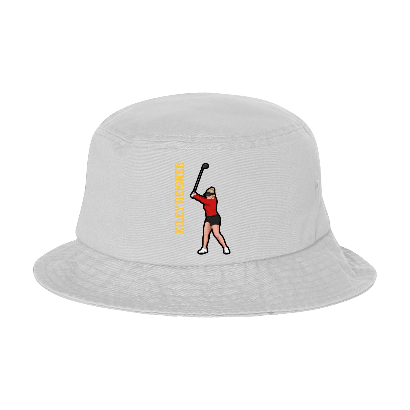 Bucket Cap — Name Vertical in White