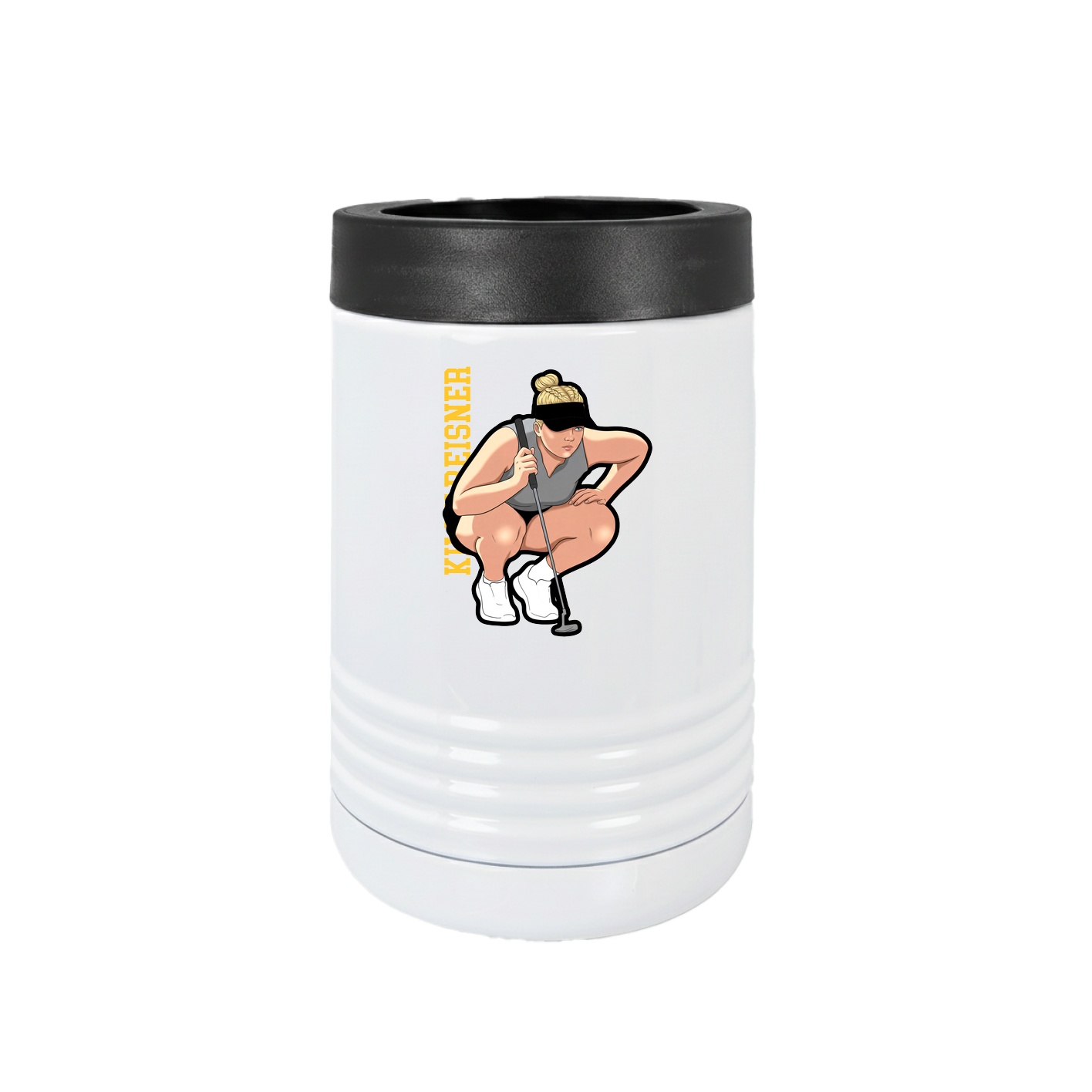 Beverage Holder — Name Vertical in White