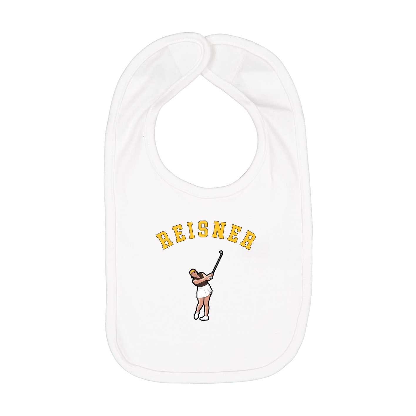 Infant Bib — Shirsey Arch in White