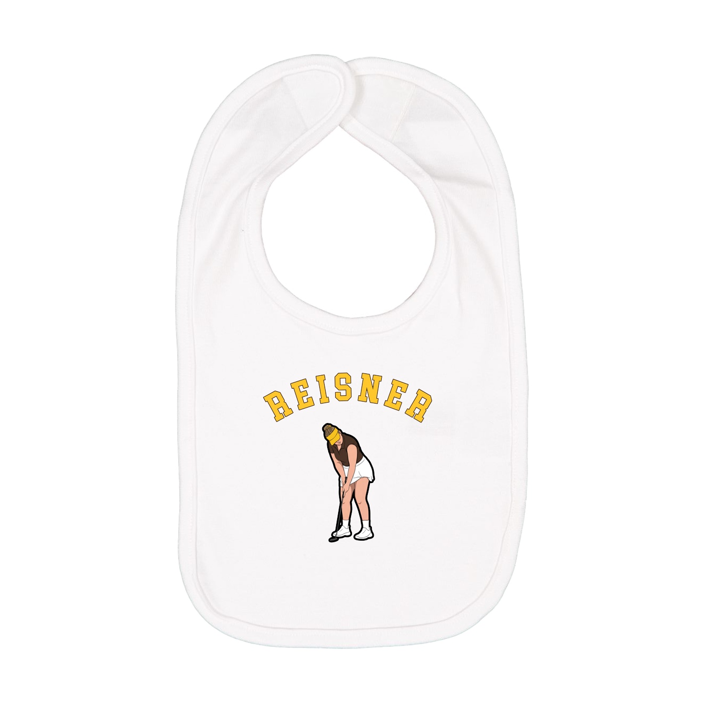 Infant Bib — Shirsey Arch in White
