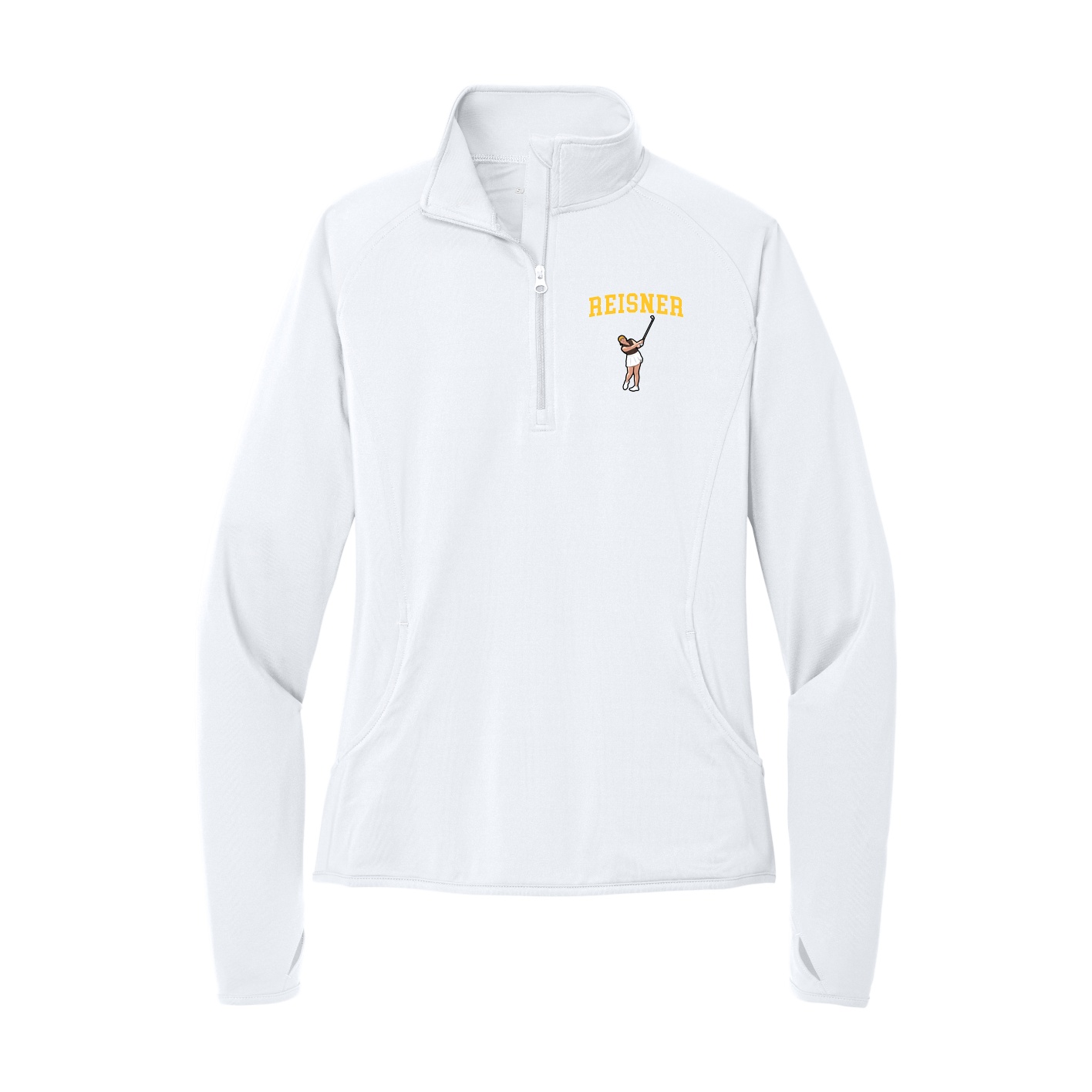 Women's Q-Zip Pullover — Shirsey in White