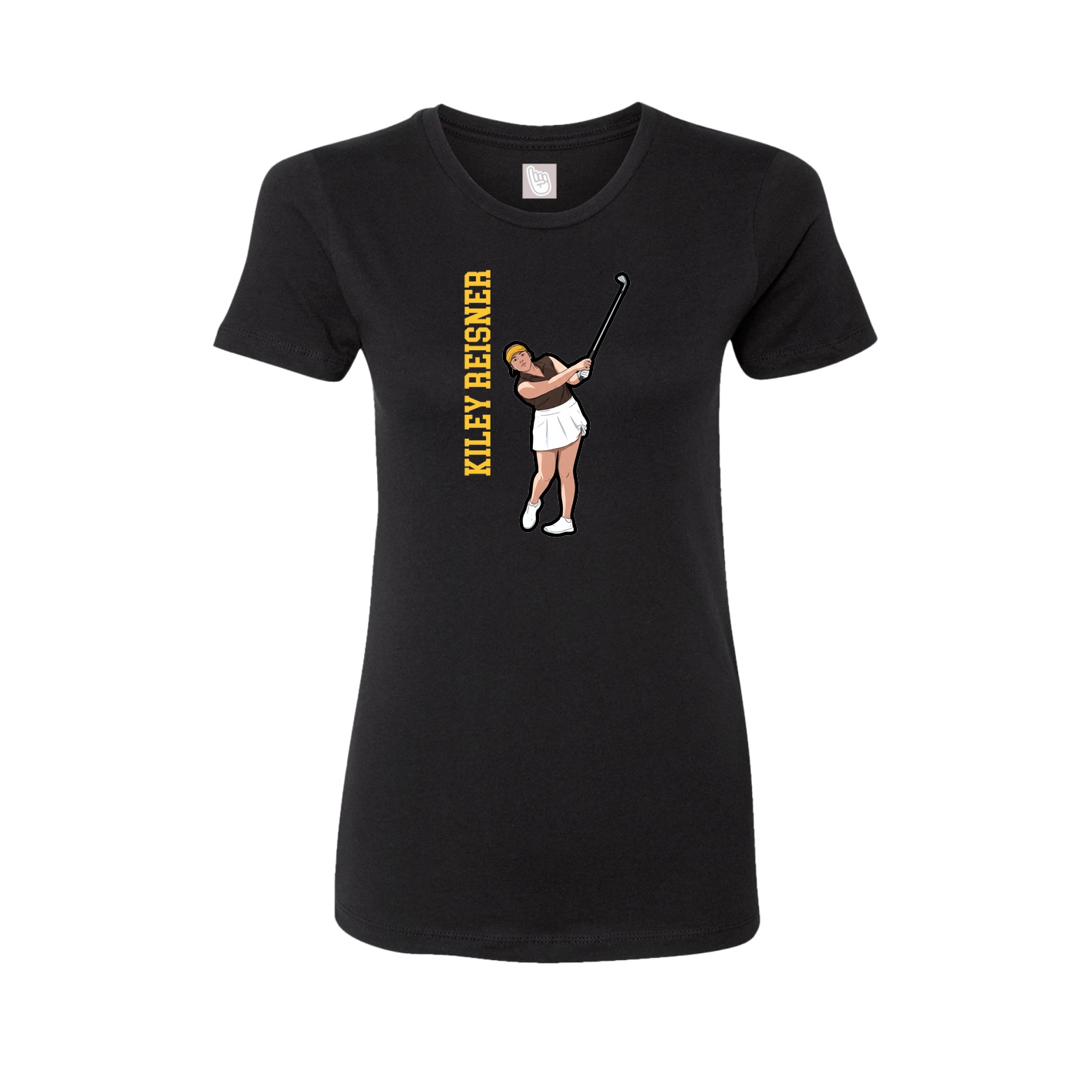 Womens Tee — Name Vertical in Black
