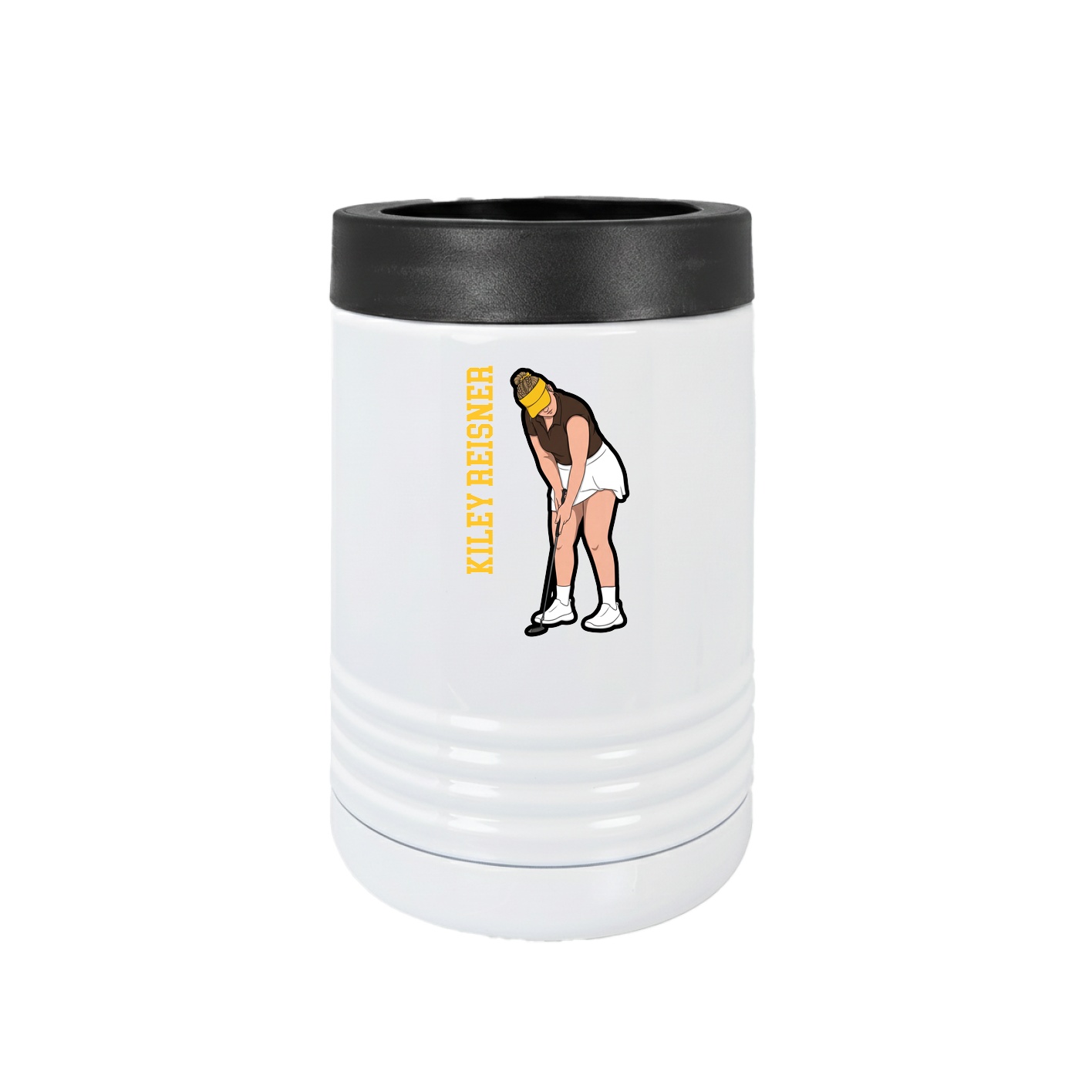 Beverage Holder — Name Vertical in White