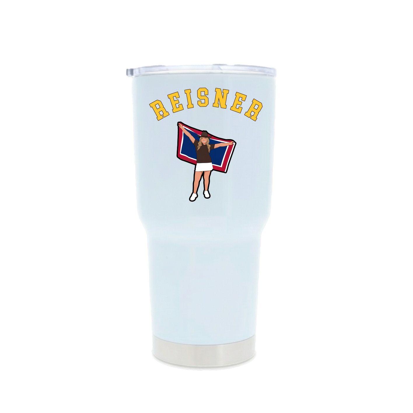 30oz Stainless Steel Tumbler — Shirsey Arch in White